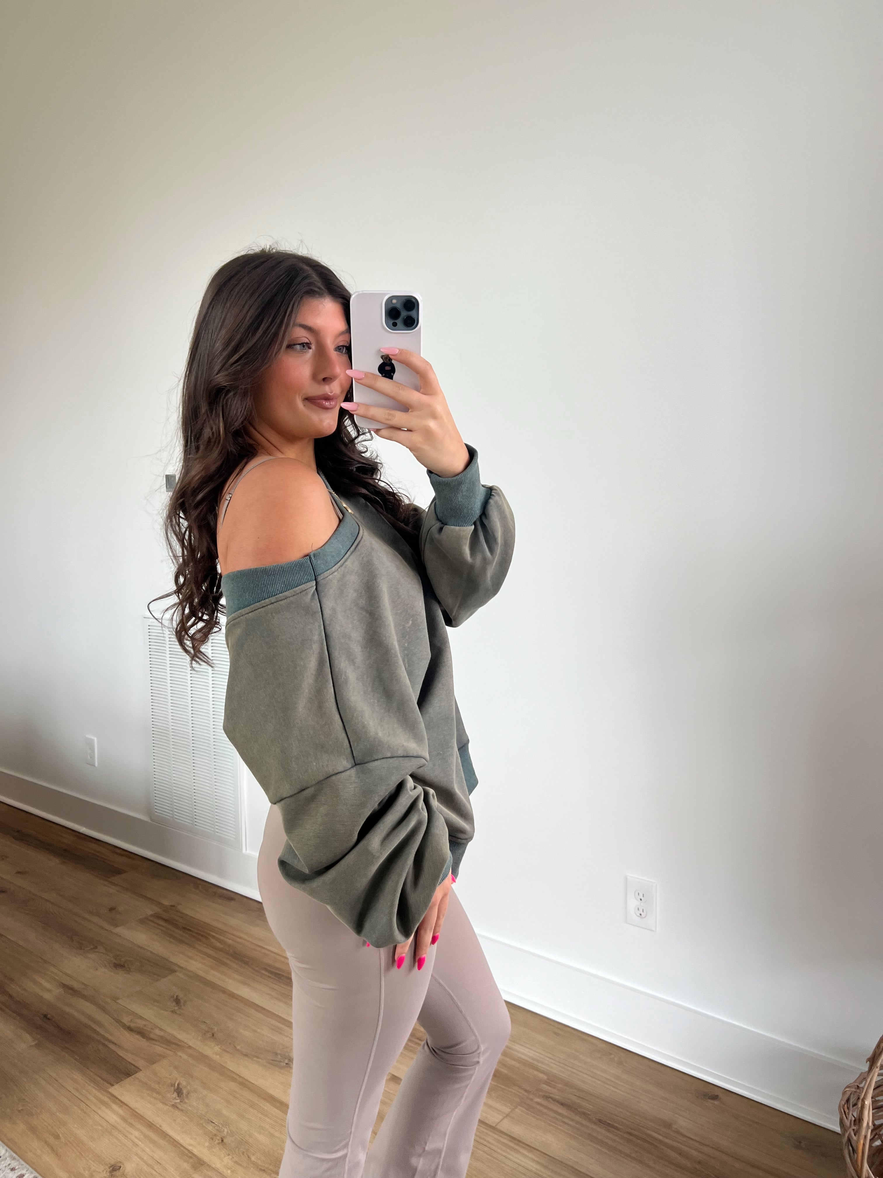 Sea Green Reversible Criss-Cross Sweater