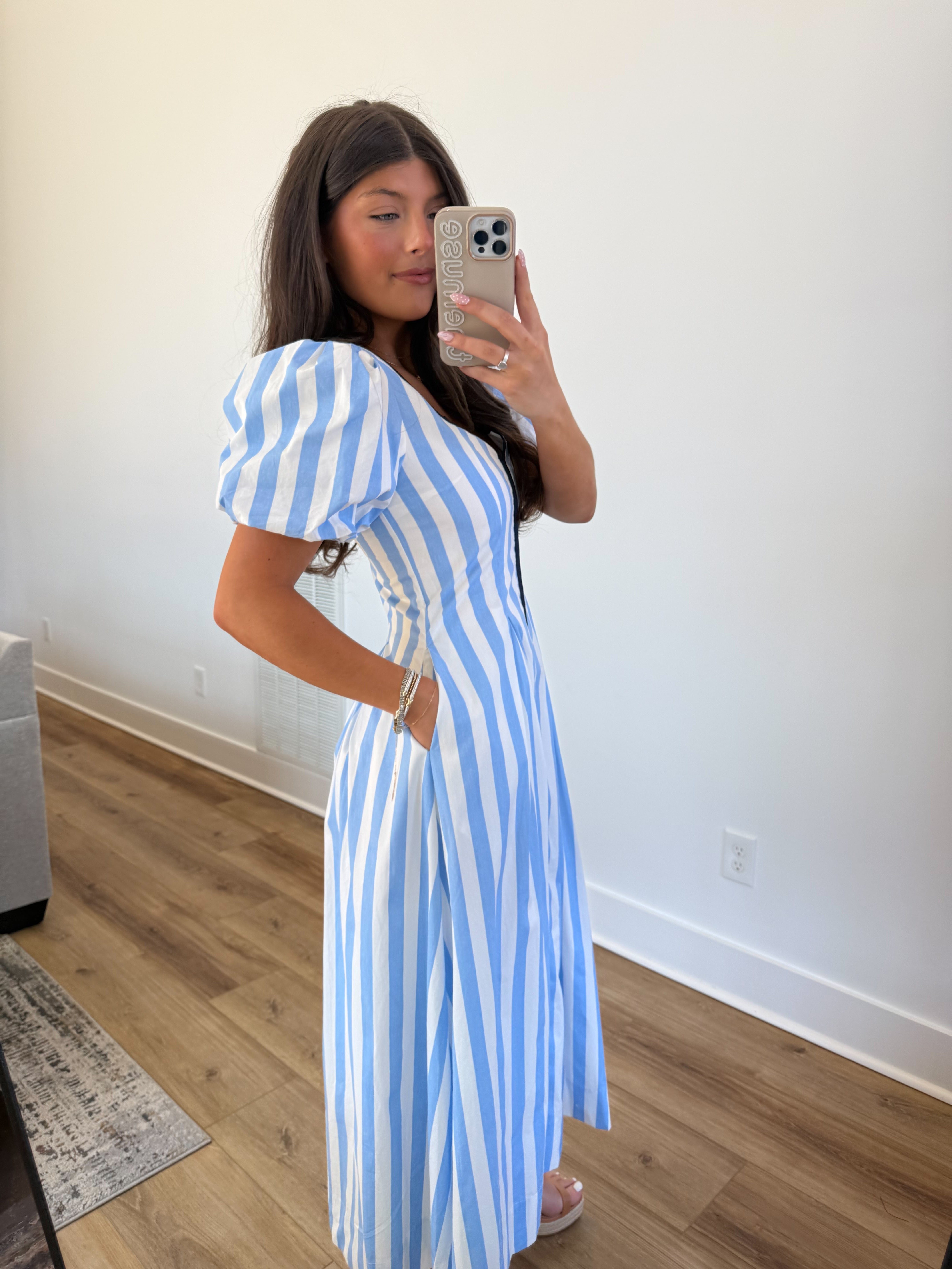 The Carolina Stripe Midi (Blue/Navy)