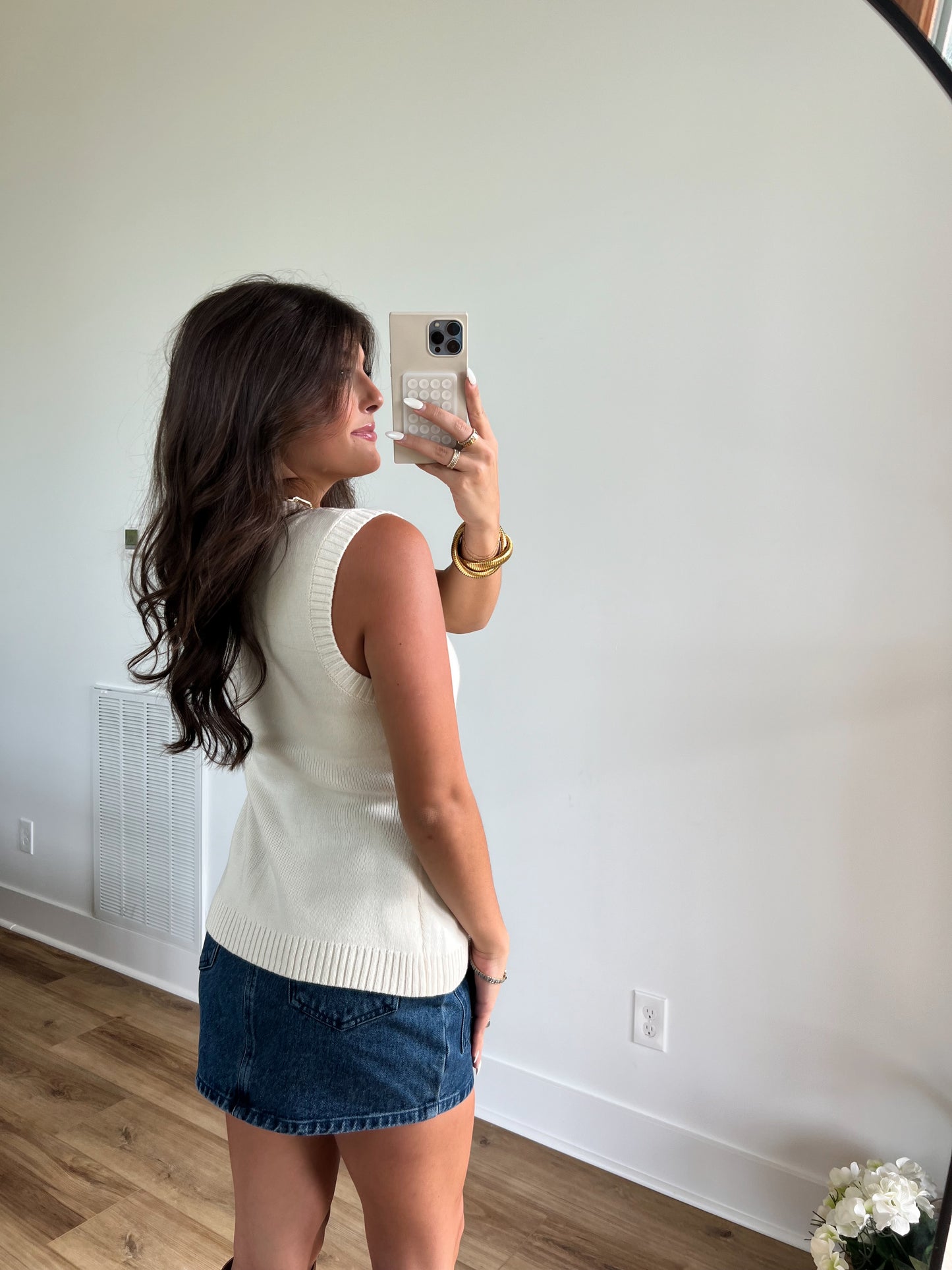 Button Down Cream Top