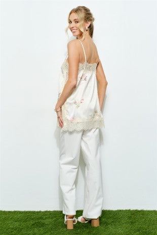 Lace Trim Tea Cami