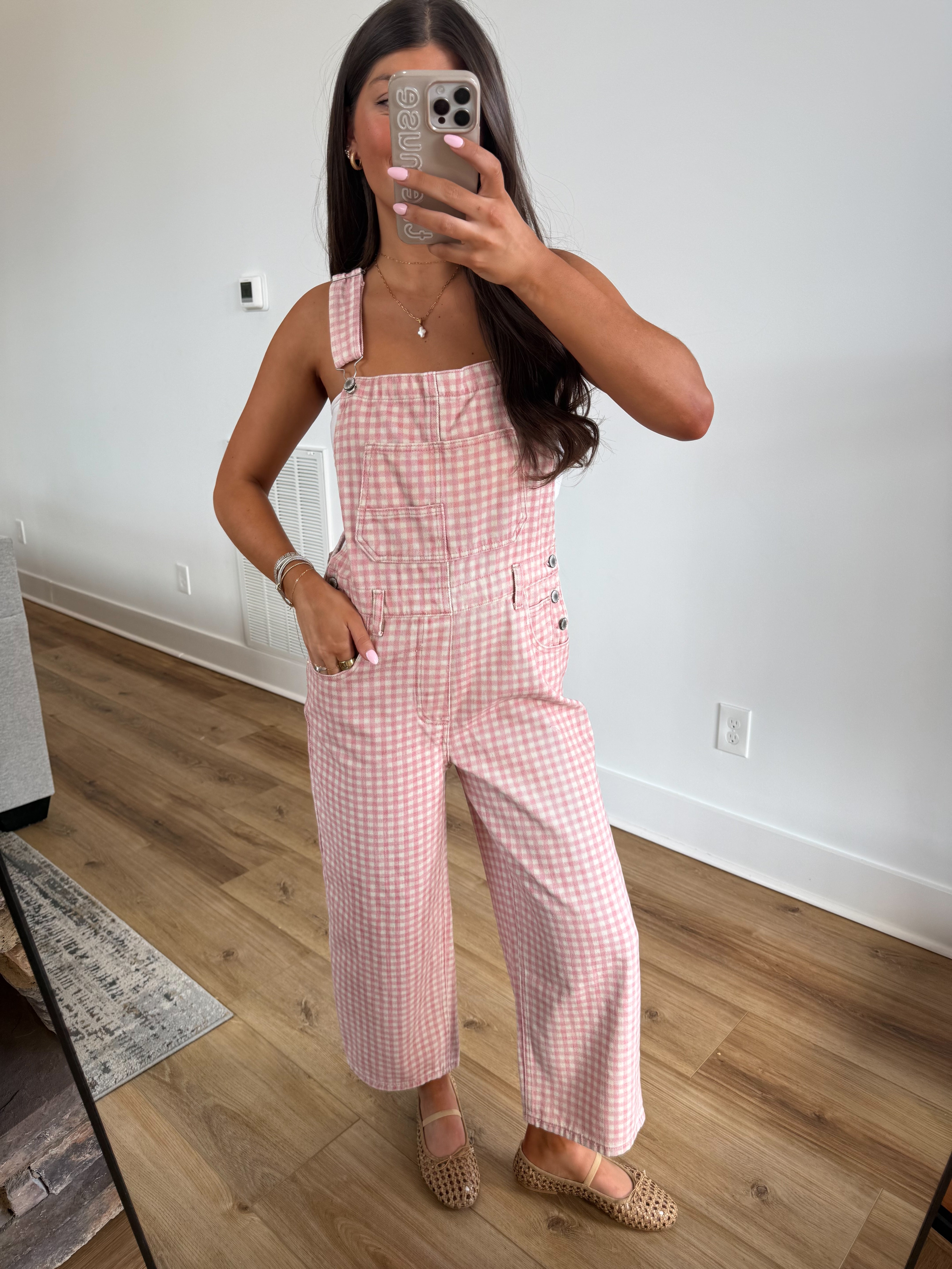 The Blossom Check Overalls (Restock)