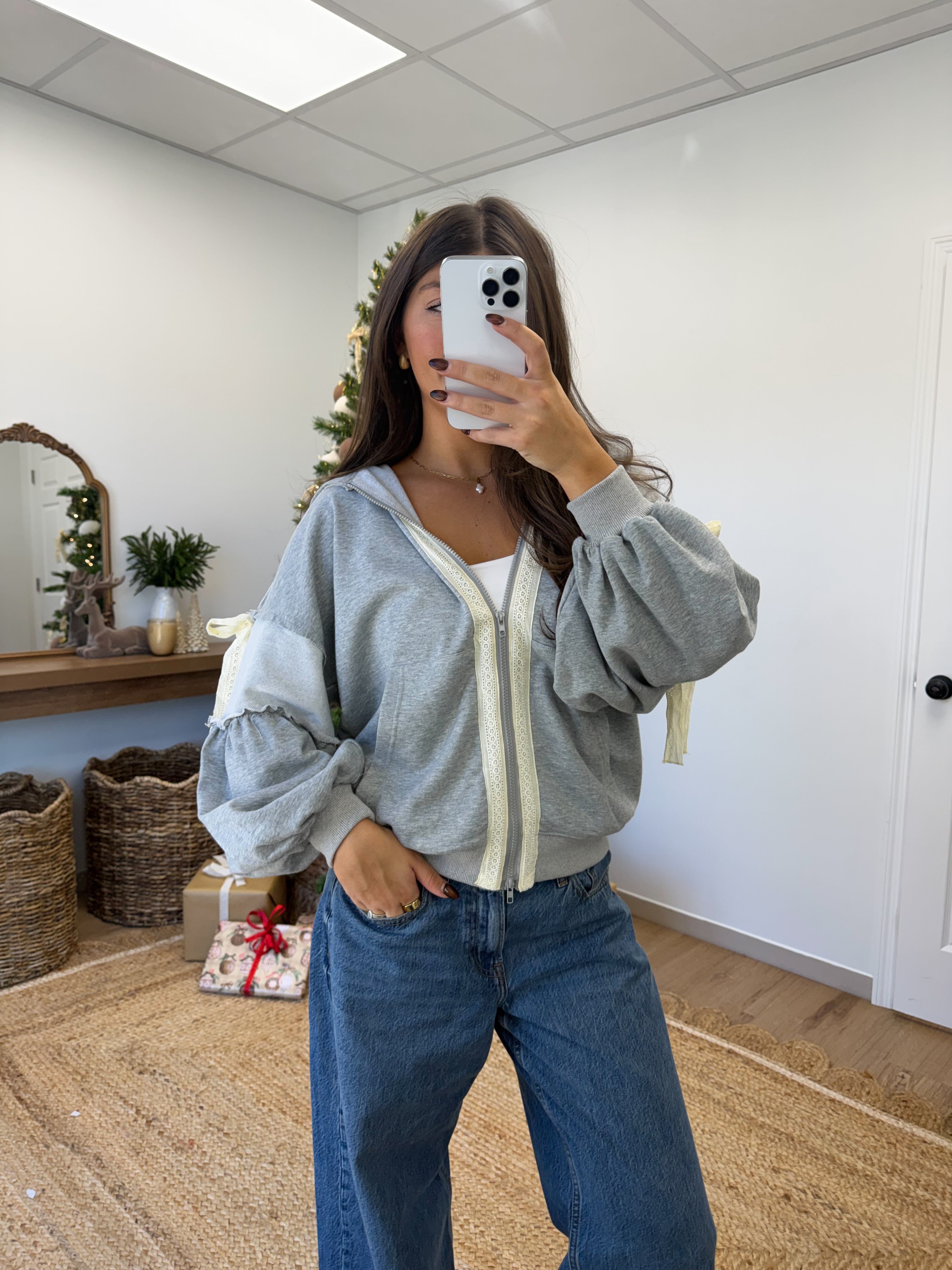 The Cozy Ribbon Lace Hoodie