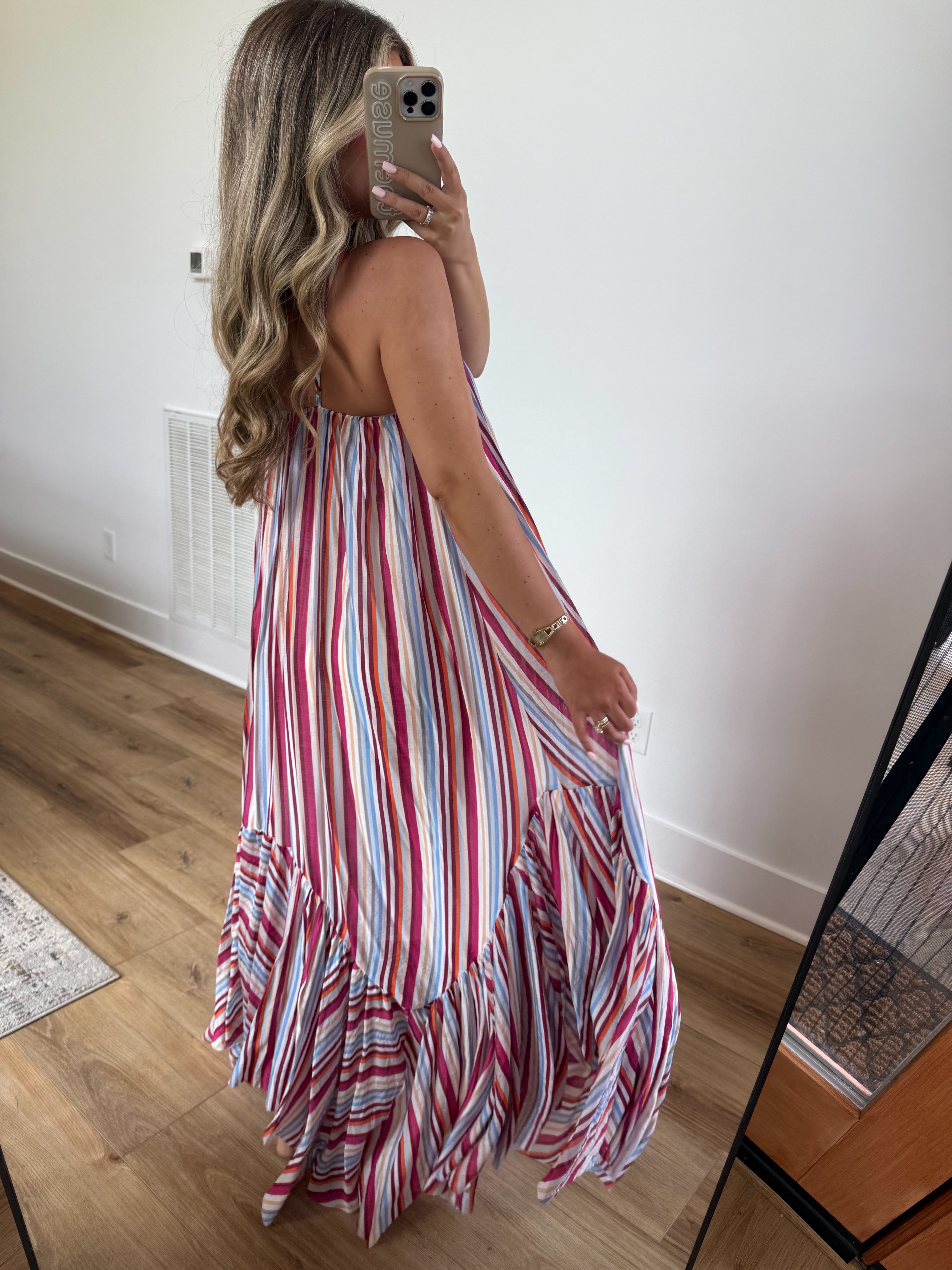 Ambra Stripe Midi Dress