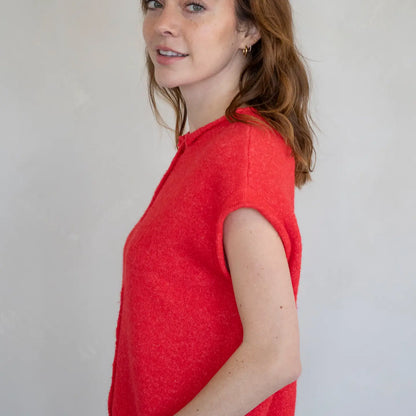 Best Dress Cardigan Vest (Red)