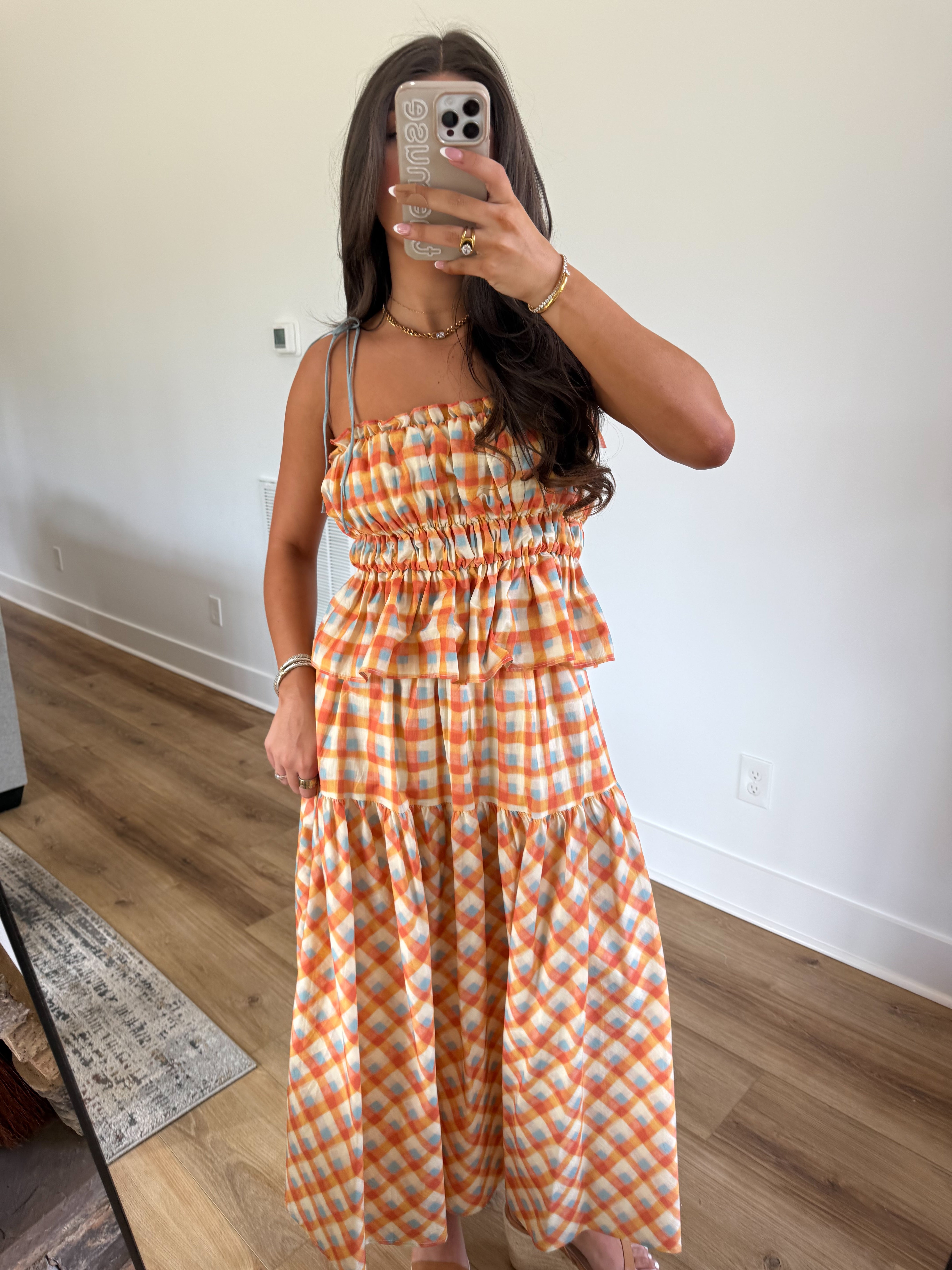 Apricot Picnic Maxi Set