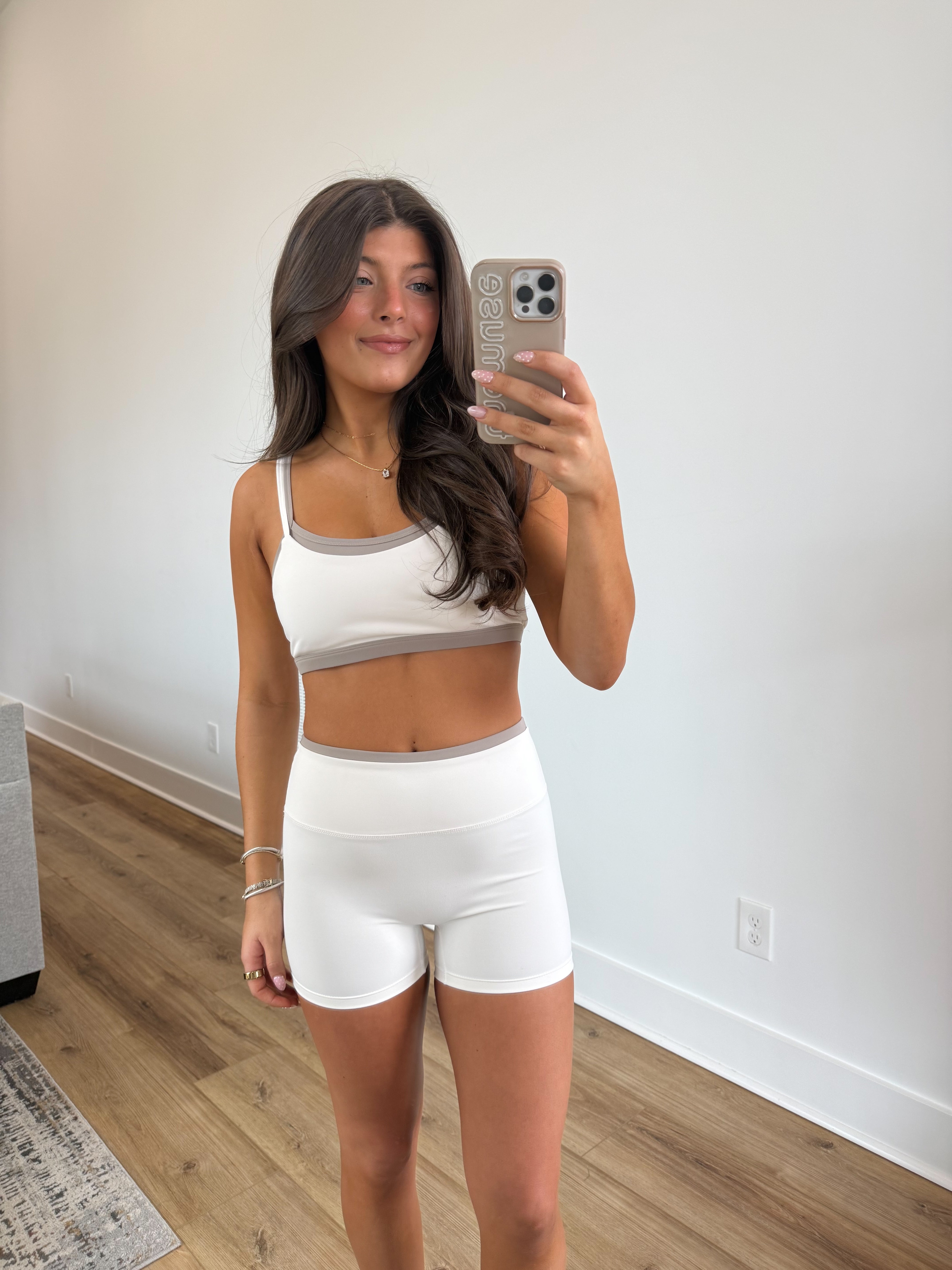 Layered Sports Bra (Cream Combo)