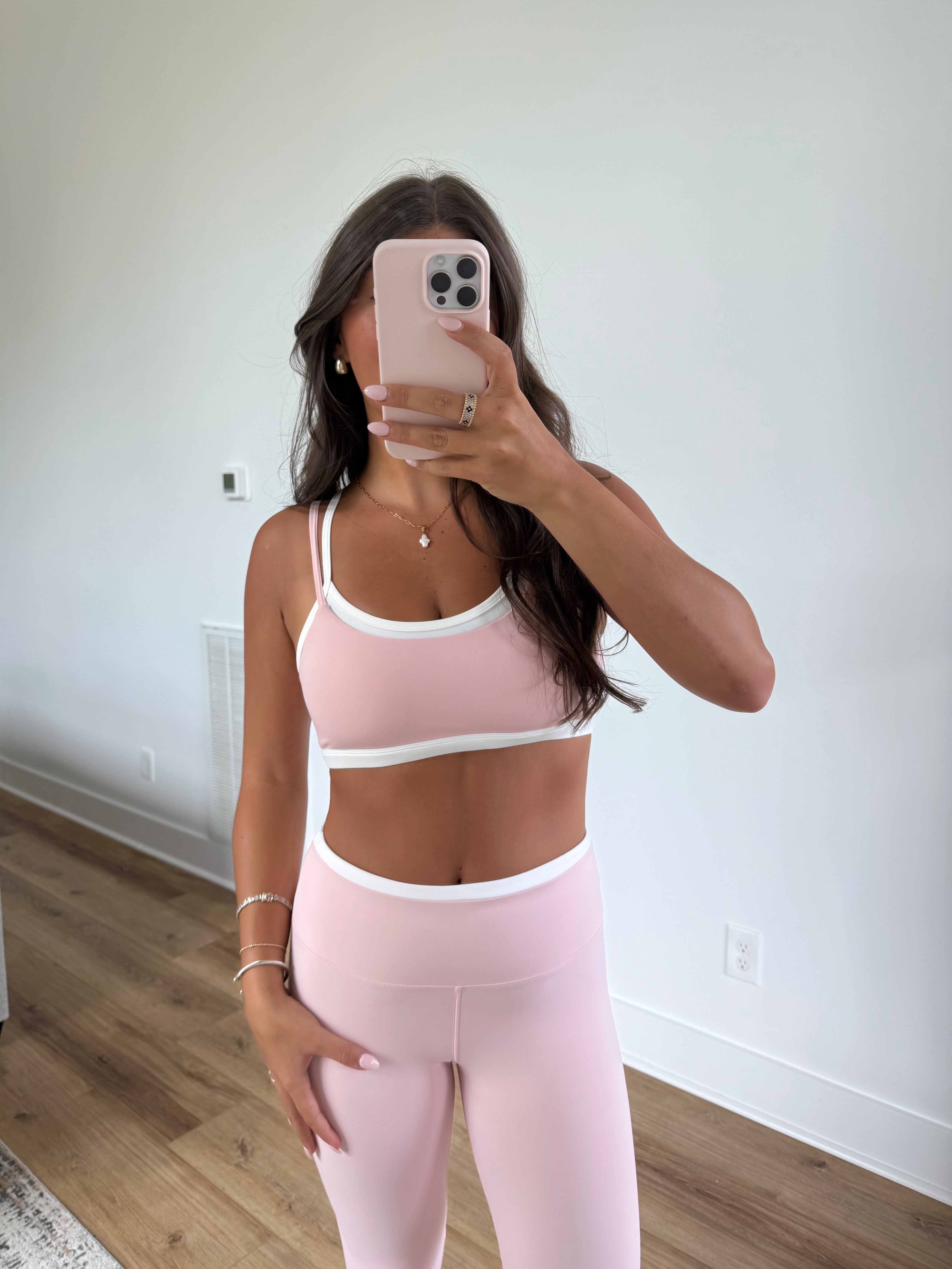 Pink Layered SPORTS BRA