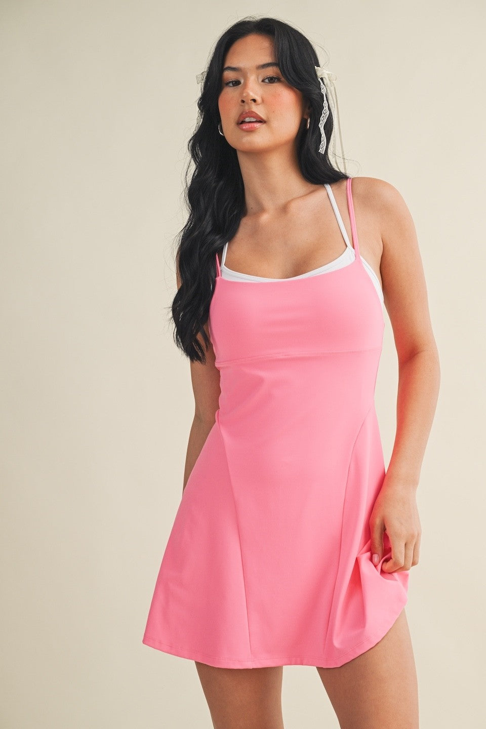 Hot Pink Double Lined Dress