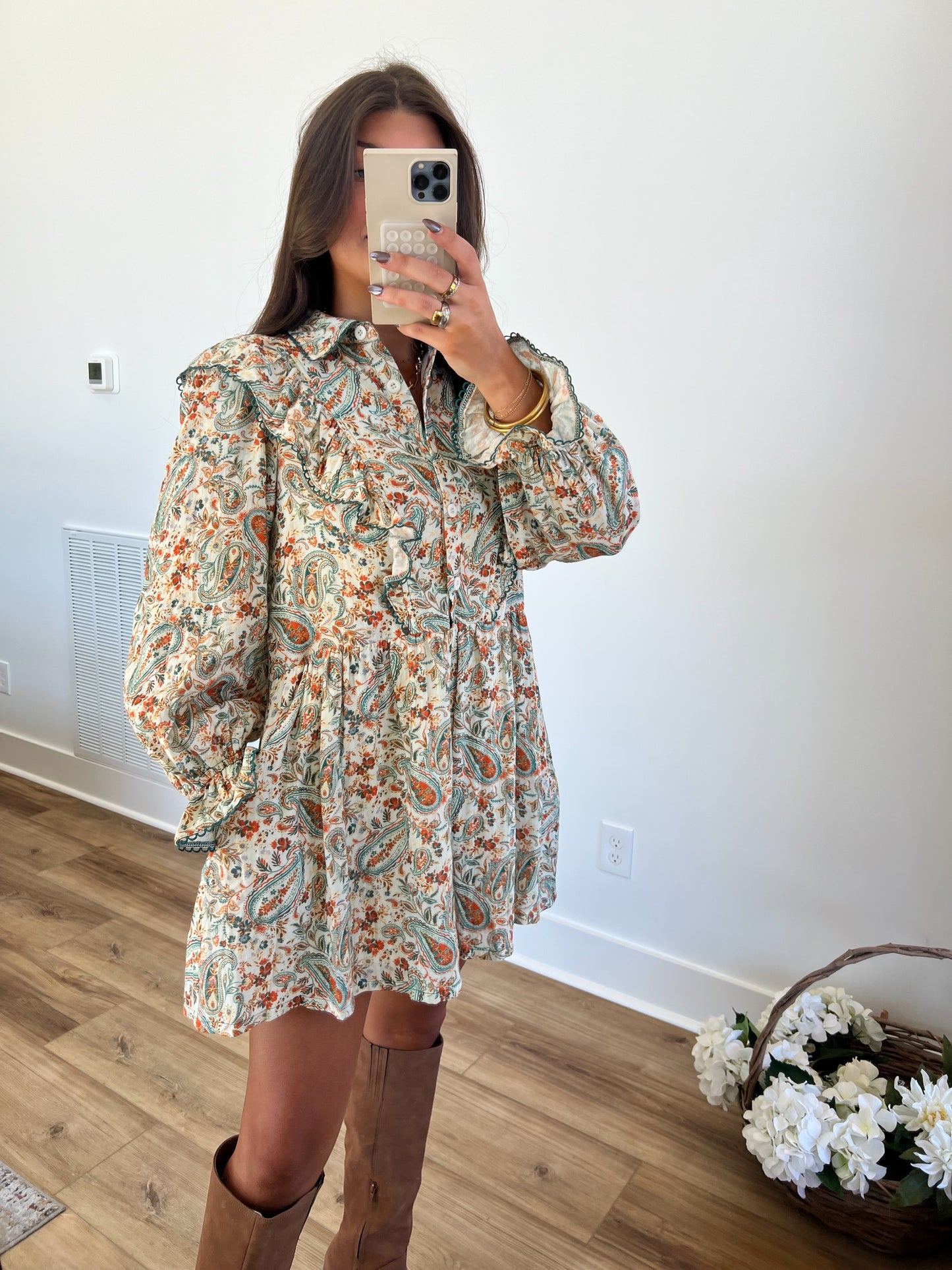 Paisley Babydoll Dress (Restock)