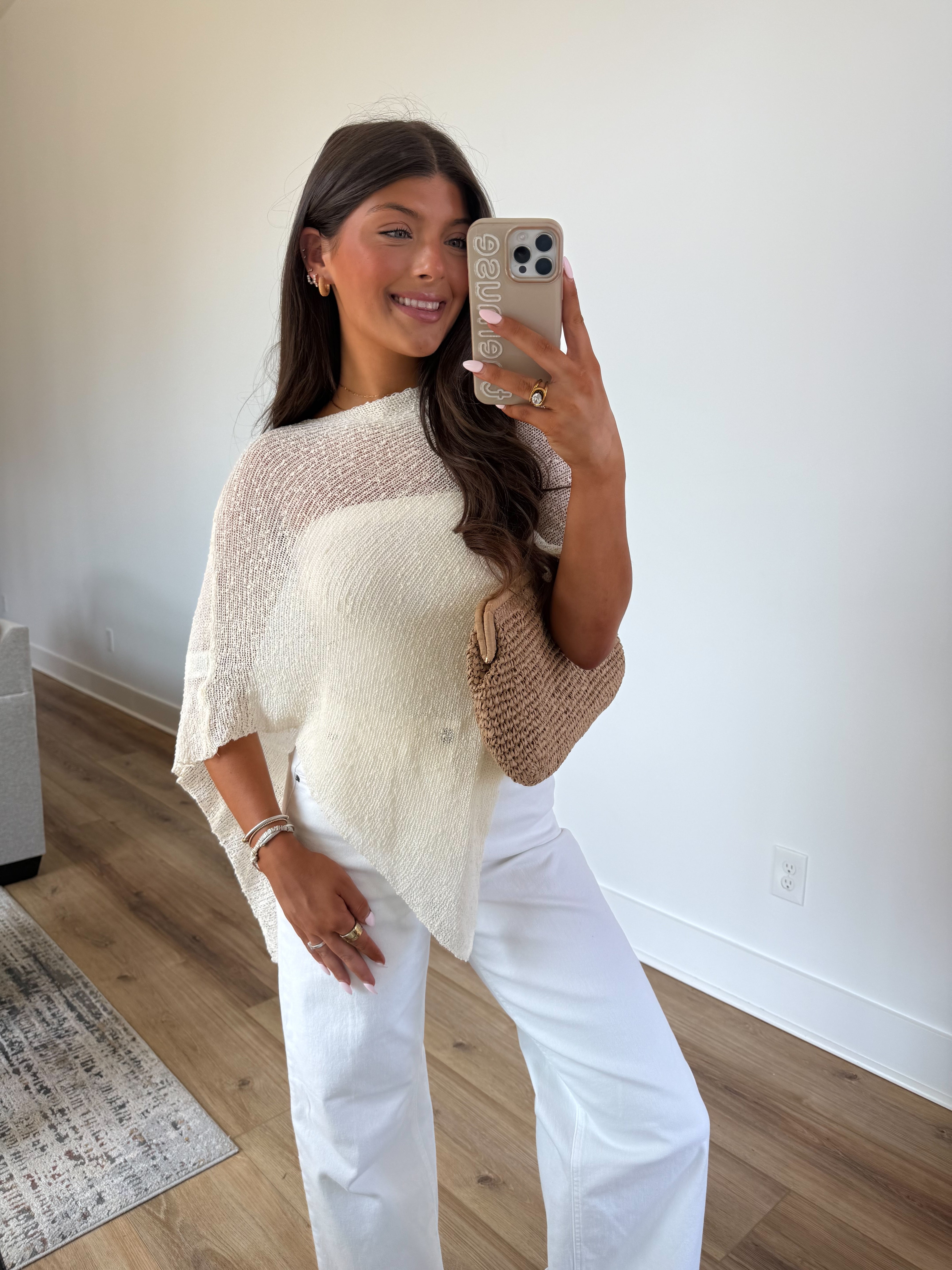 Ivory Poncho Top