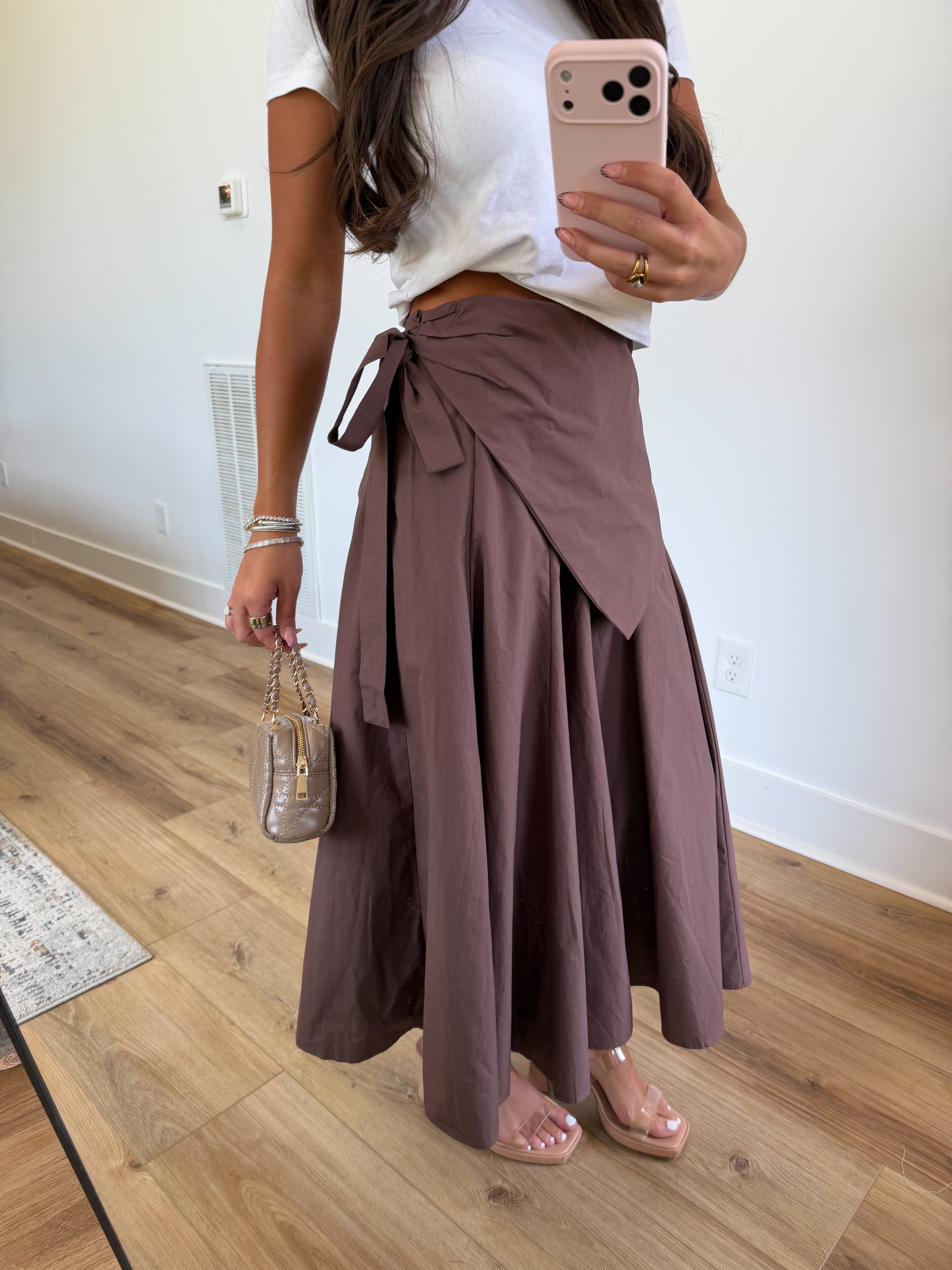Lenny Waist Tie Midi Skirt
