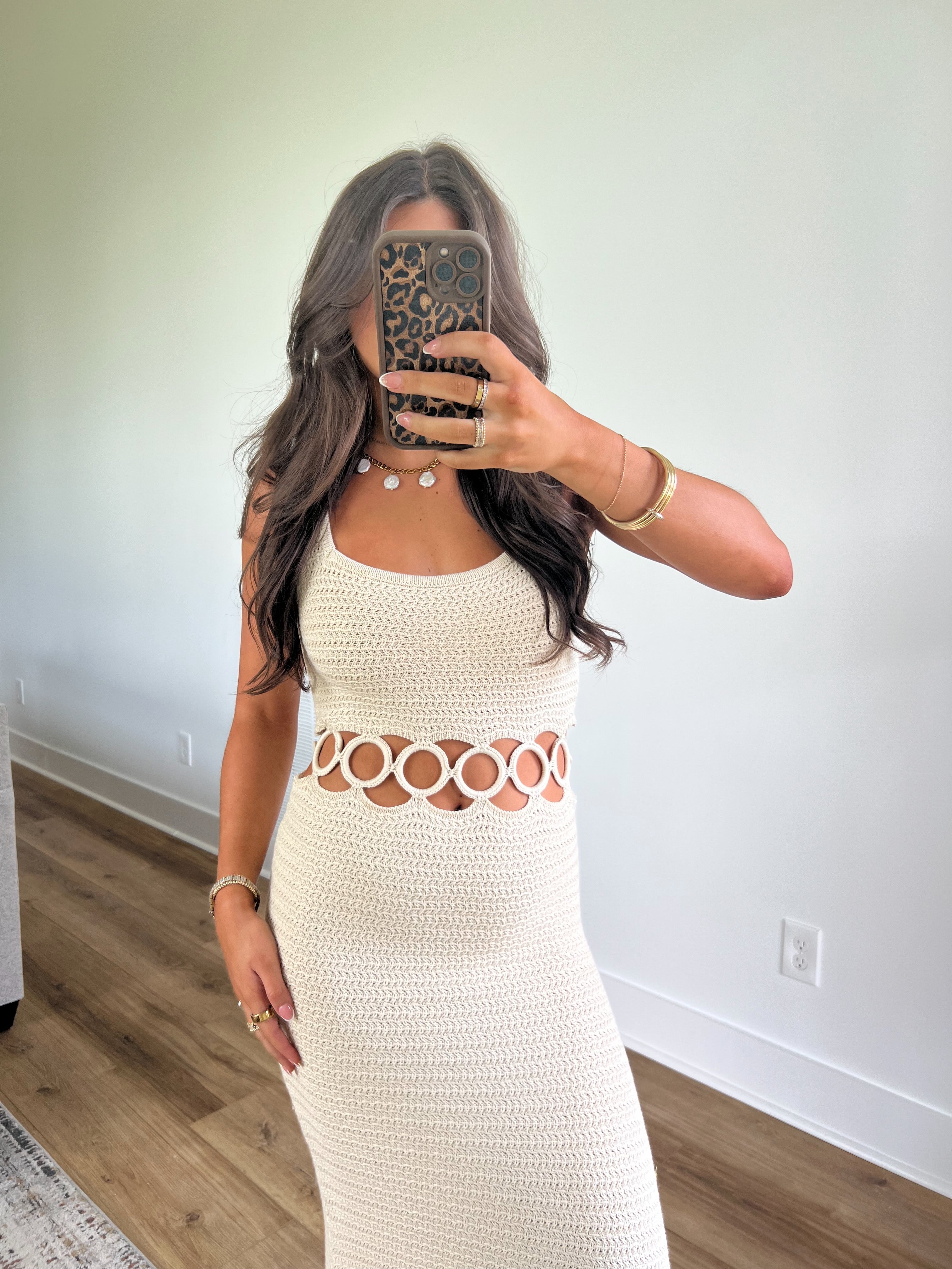 Sun-Kissed Crochet Midi Dress