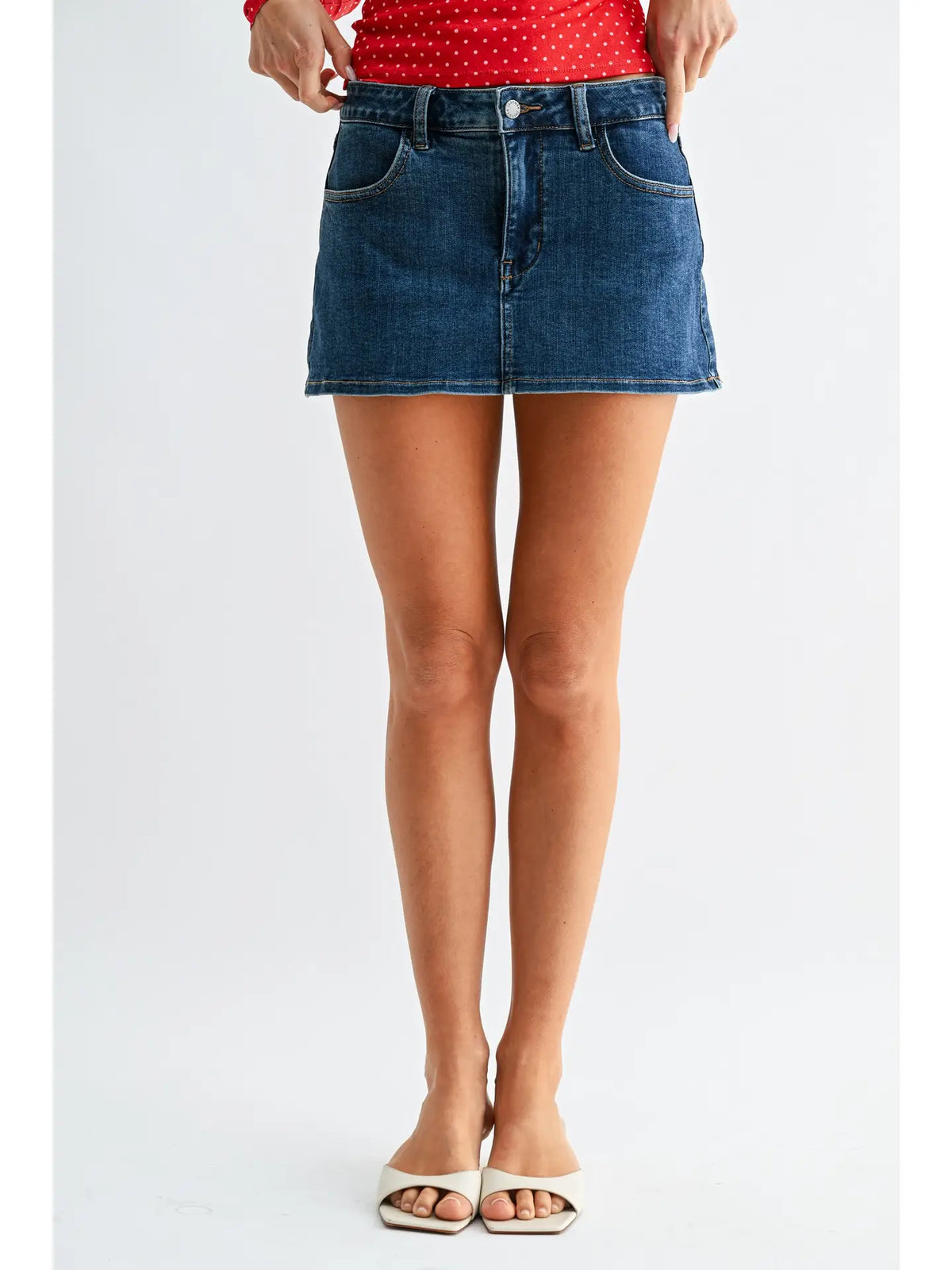 Medium Denim Skort