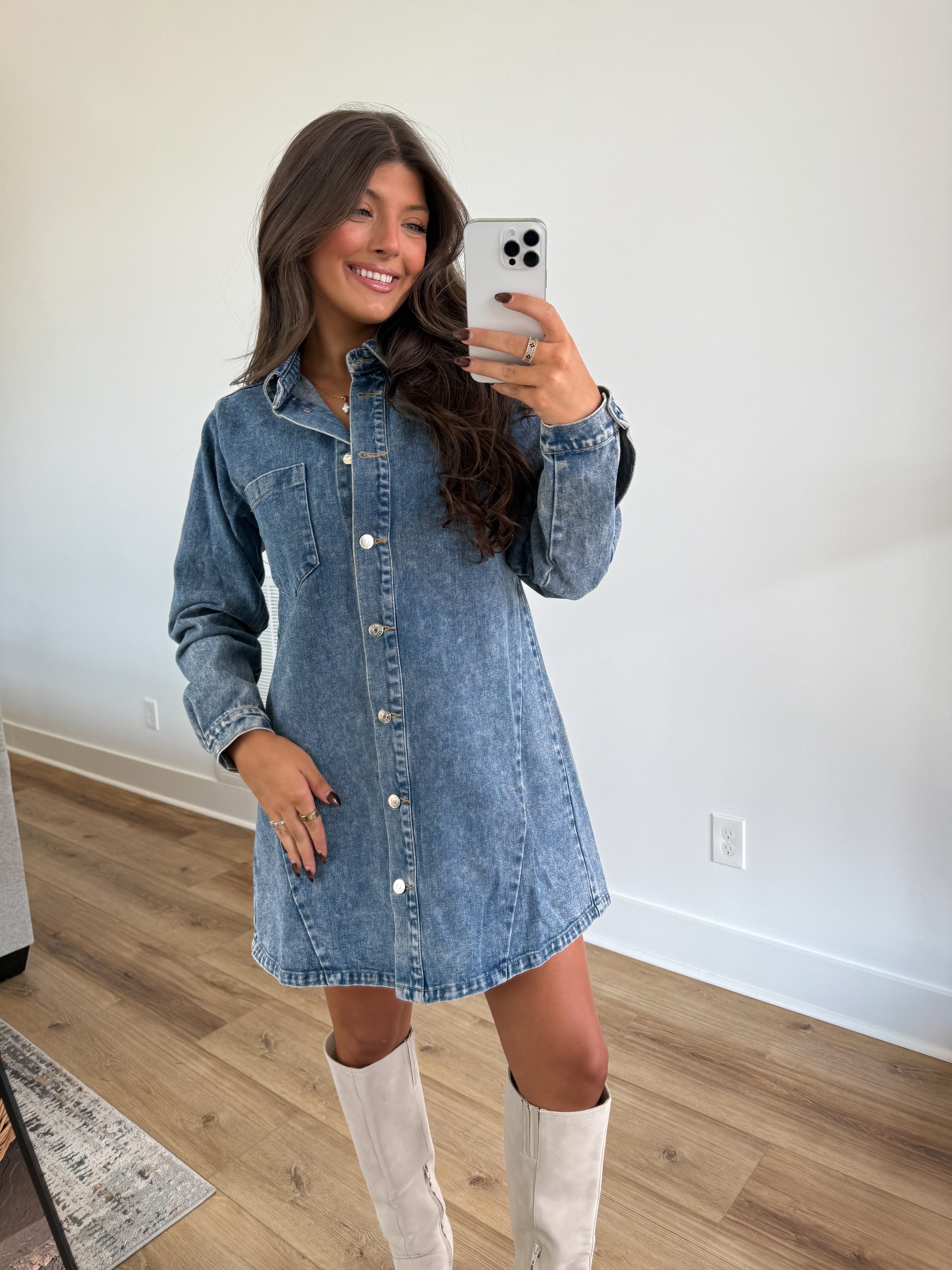 The Blake Denim Shirt Dress