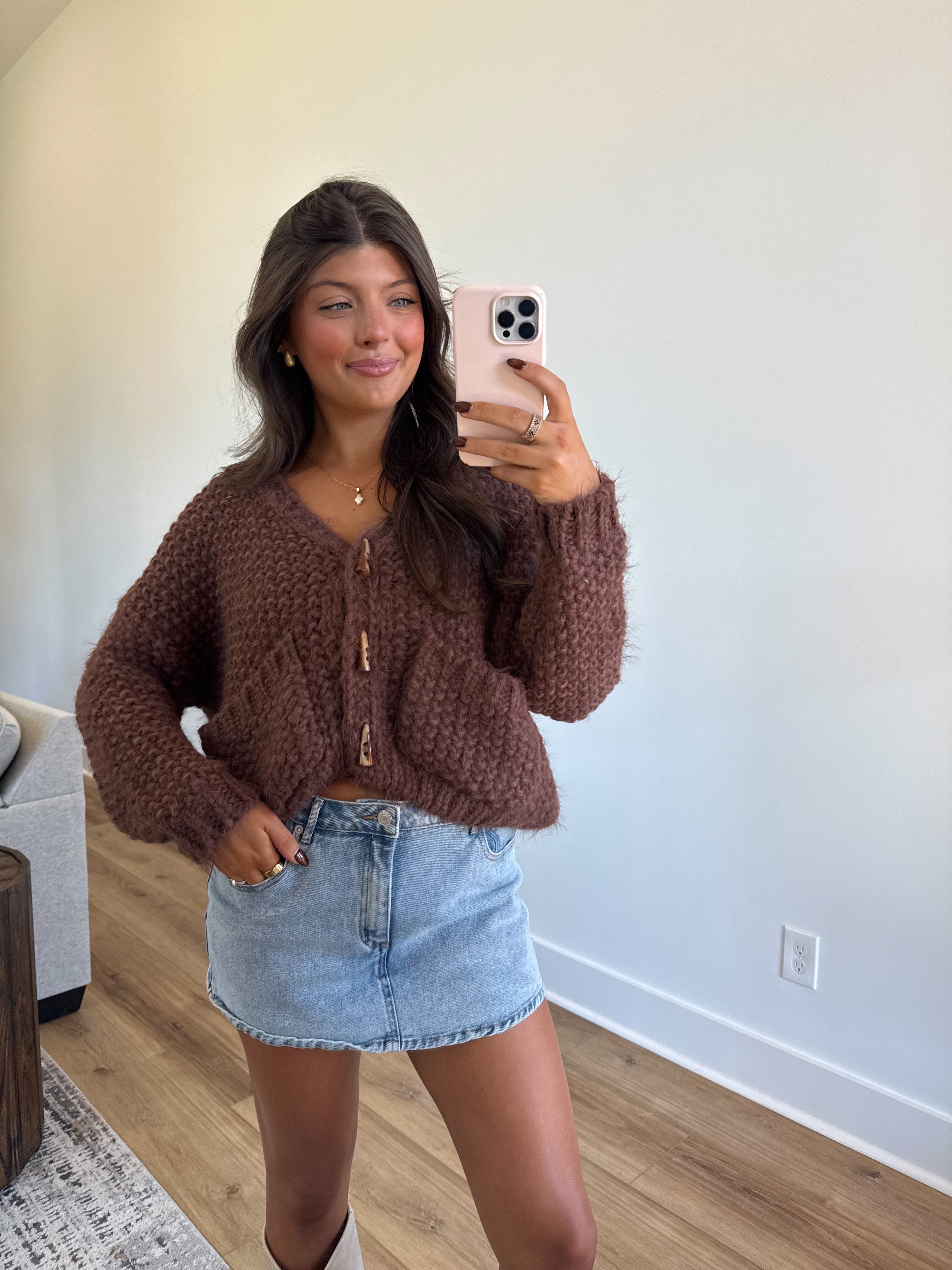 Teddy Toasty Cardigan (Brown)