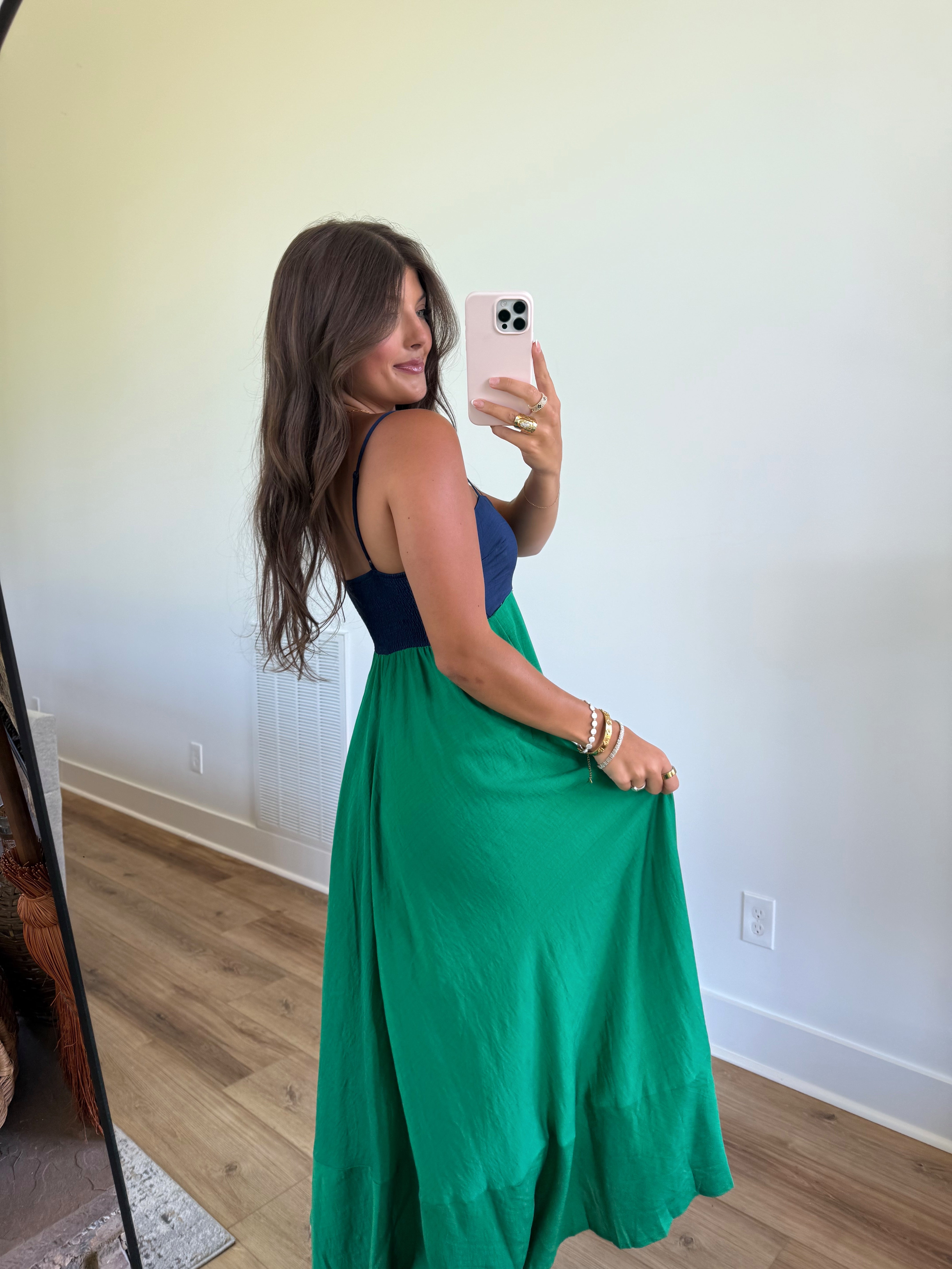 Island Glow Maxi Dress (Blue/Green)