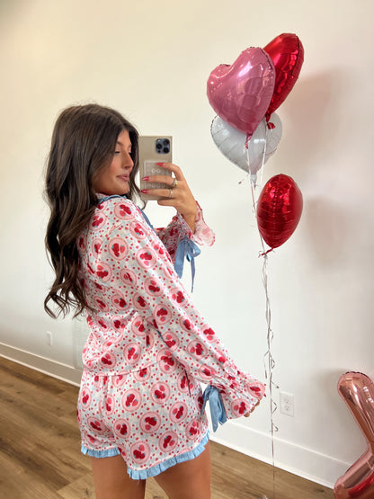 Strawberry Silk Pj Set