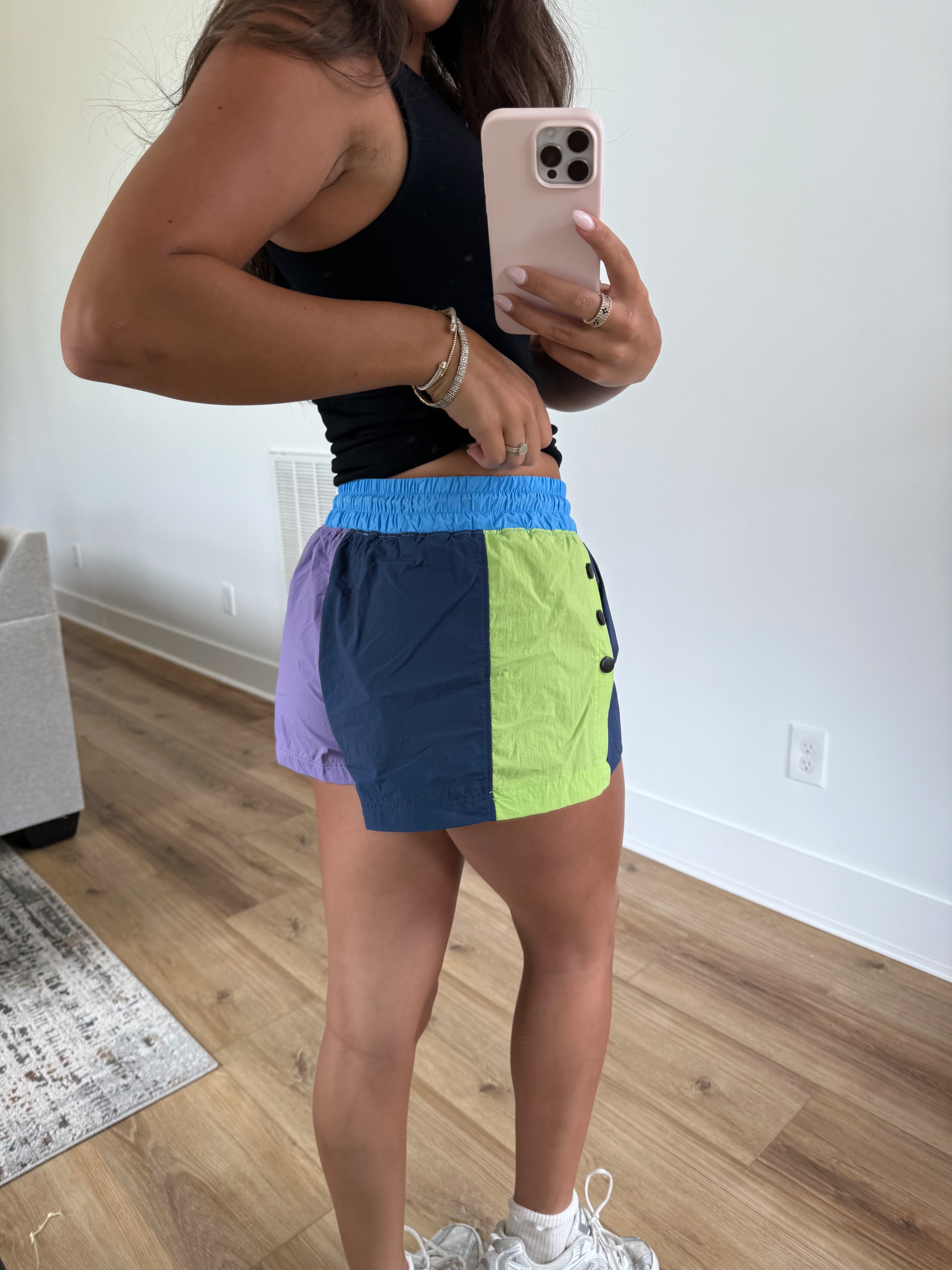 Neon Color Block Shorts