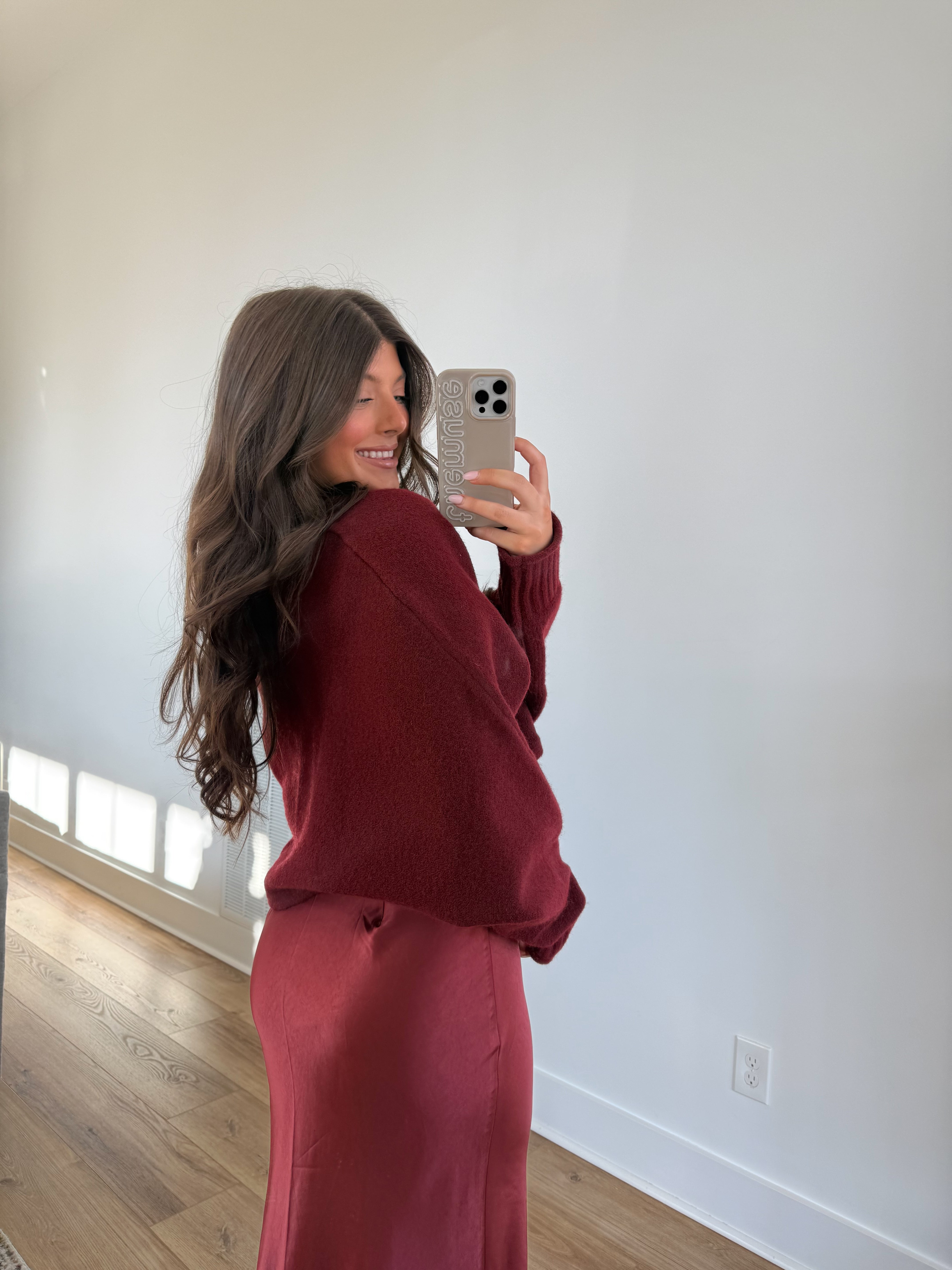 Twisted Cranberry Sweater