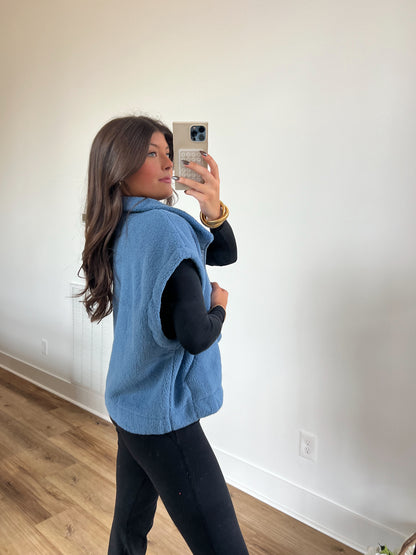 Cozy Soft Sweater Vest (Blue) (Restock)