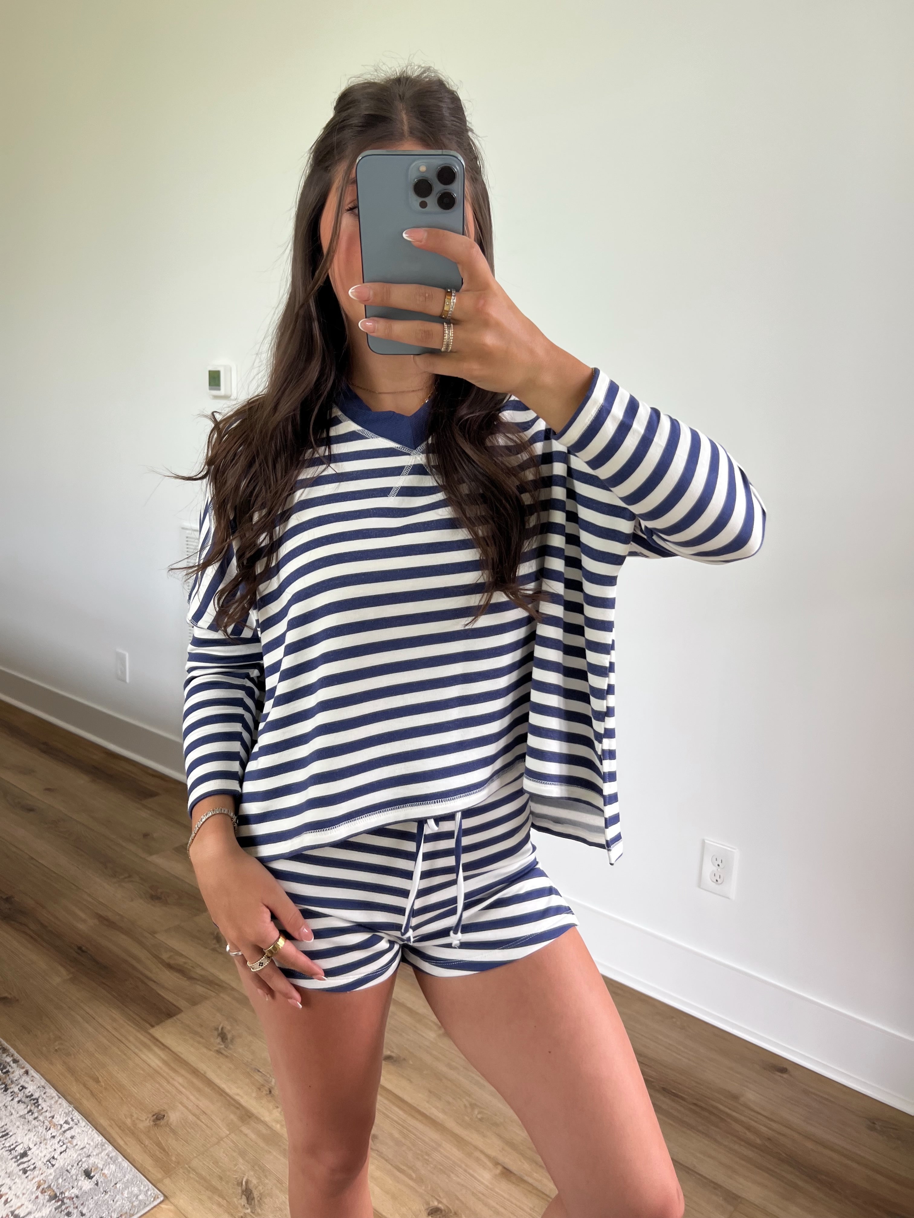 Travel Day Stripe Set (Navy)