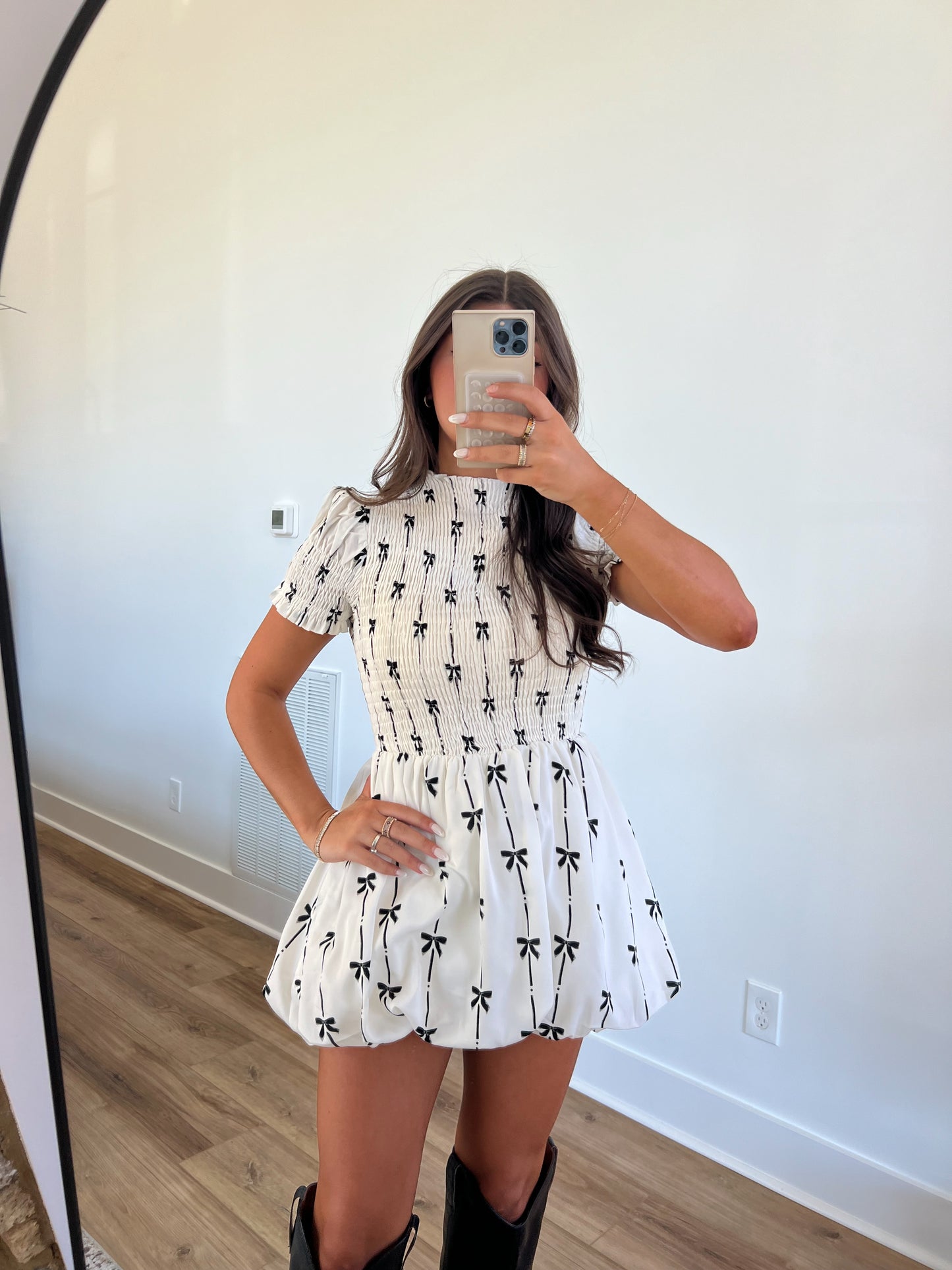 Wrap It With A Bow Mini Dress (Petite)