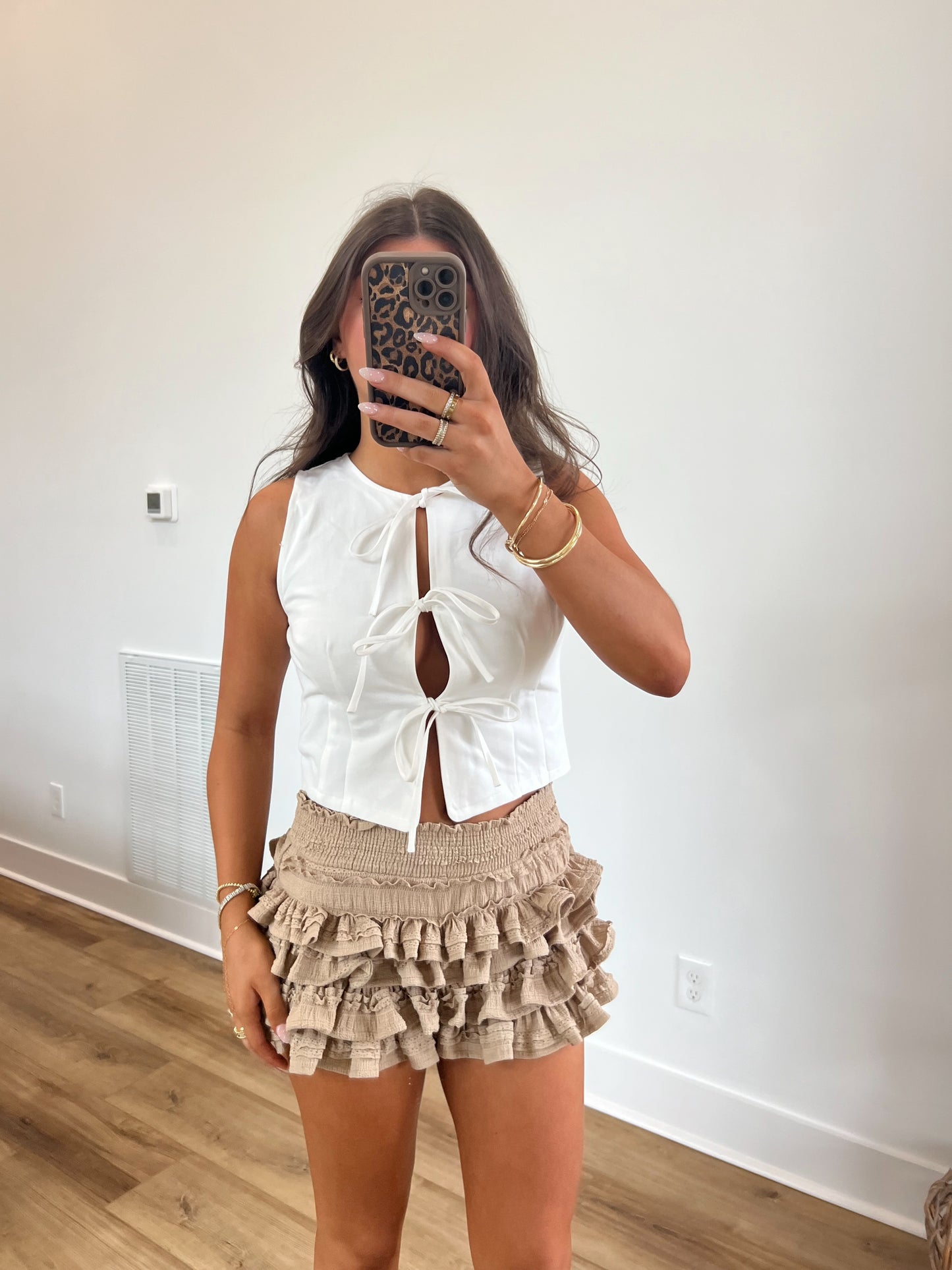 Dallas Denim Tie Vest (White)