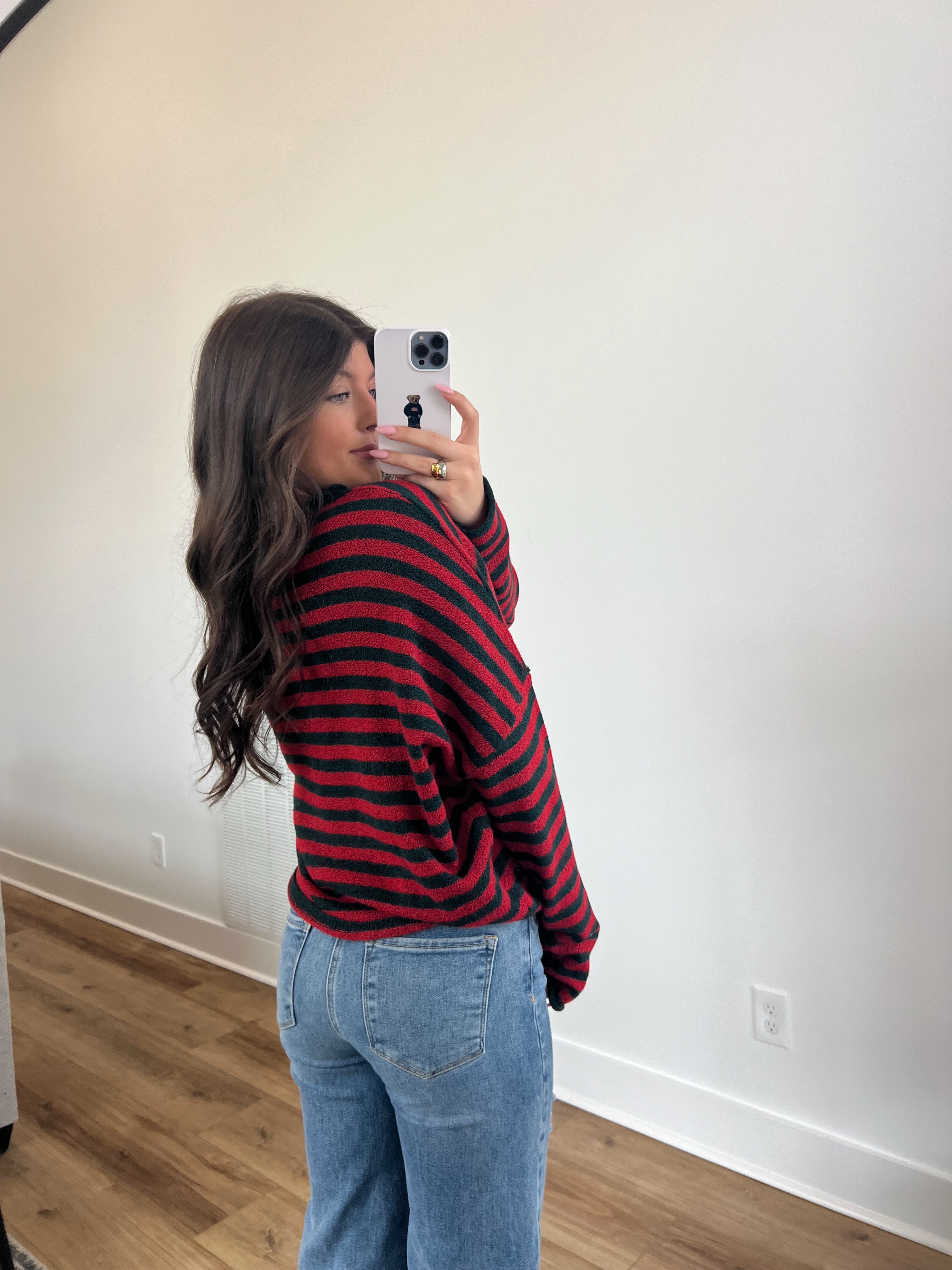 Best Dress Cardigan (Red/Green)