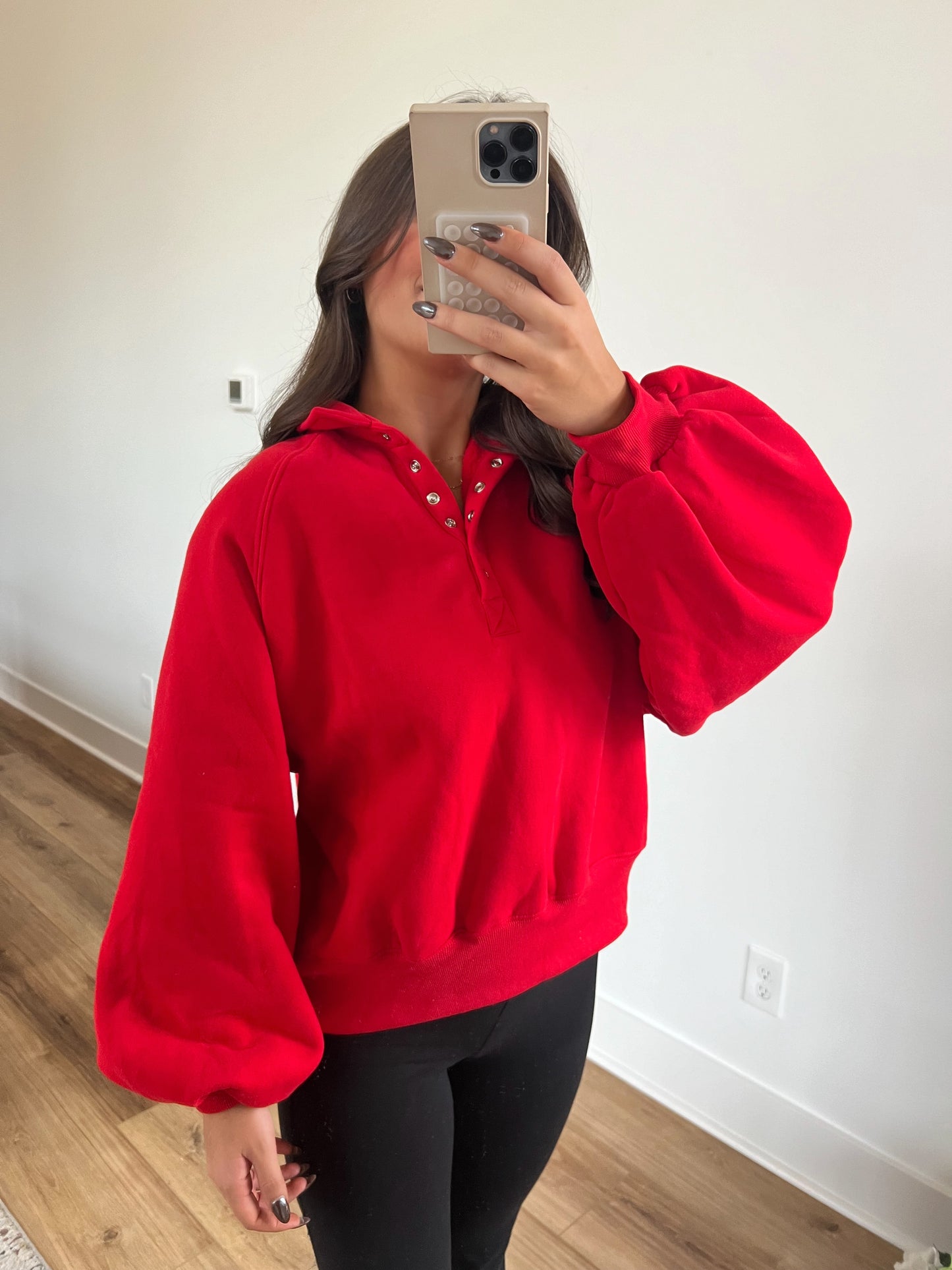 (Red) Button Collared Sweater