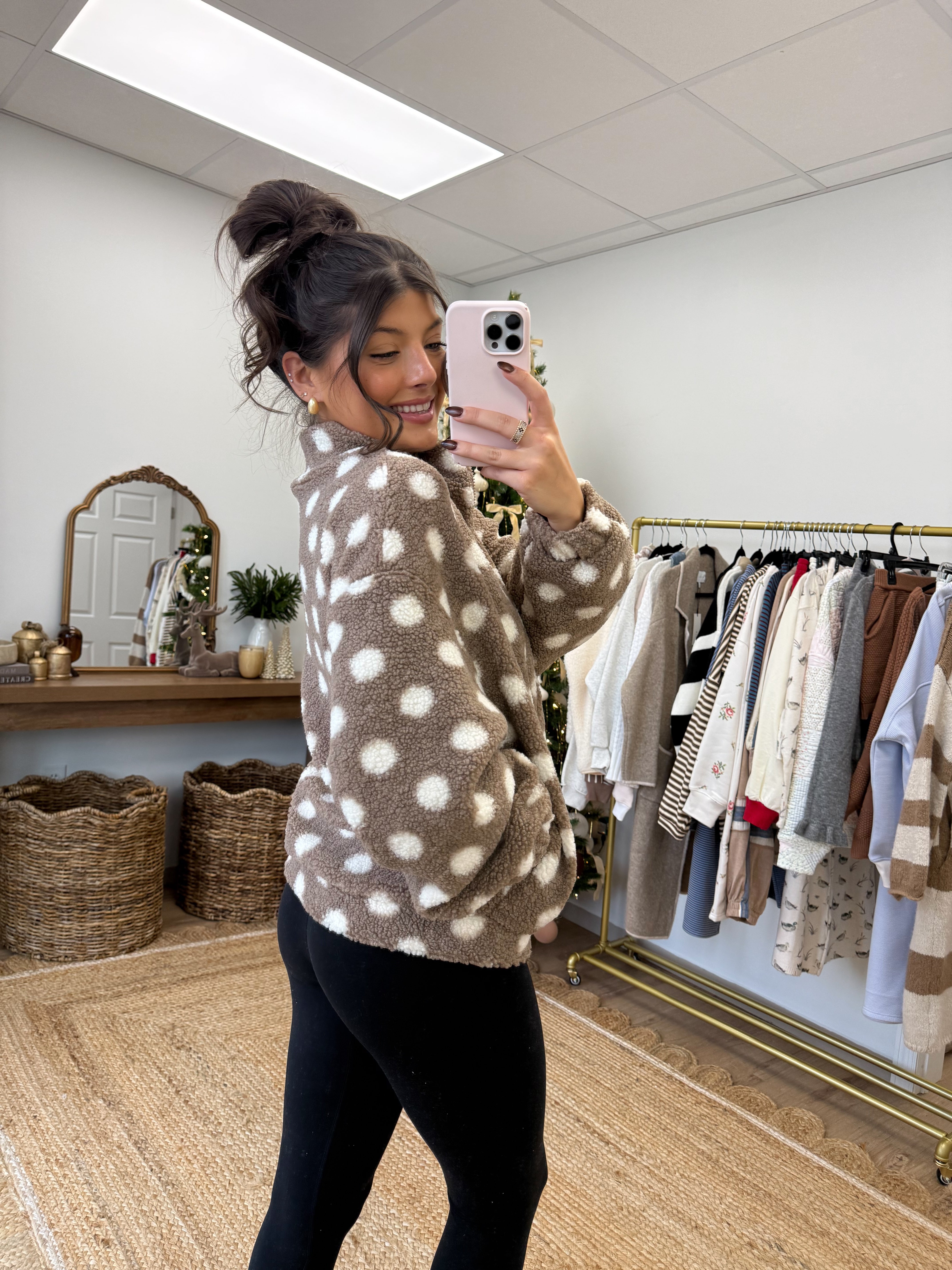 The Teddy Dot Zip-Up (Restock)