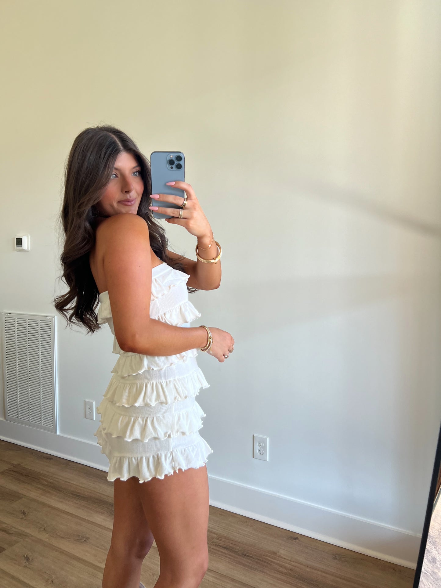 Ivory Ruffle Romper