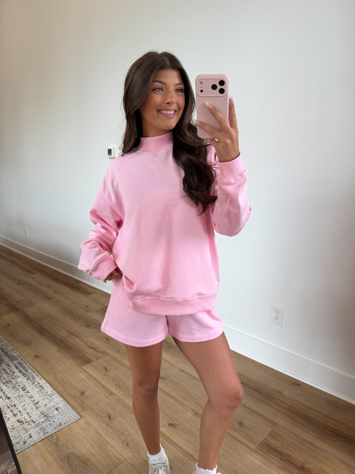 Pink Pumpkin Mockneck Set