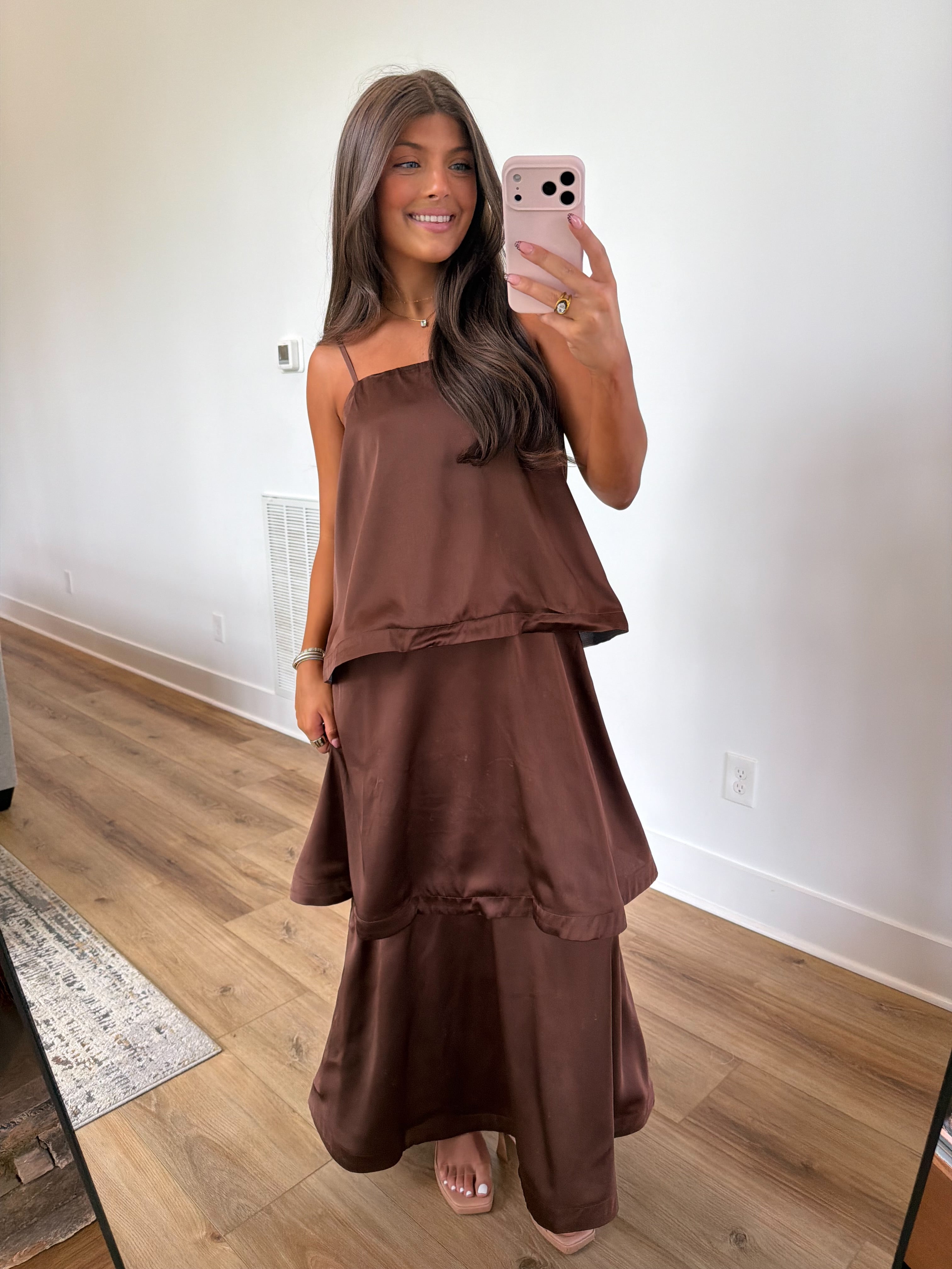 The Satin Haven Maxi (Brown)