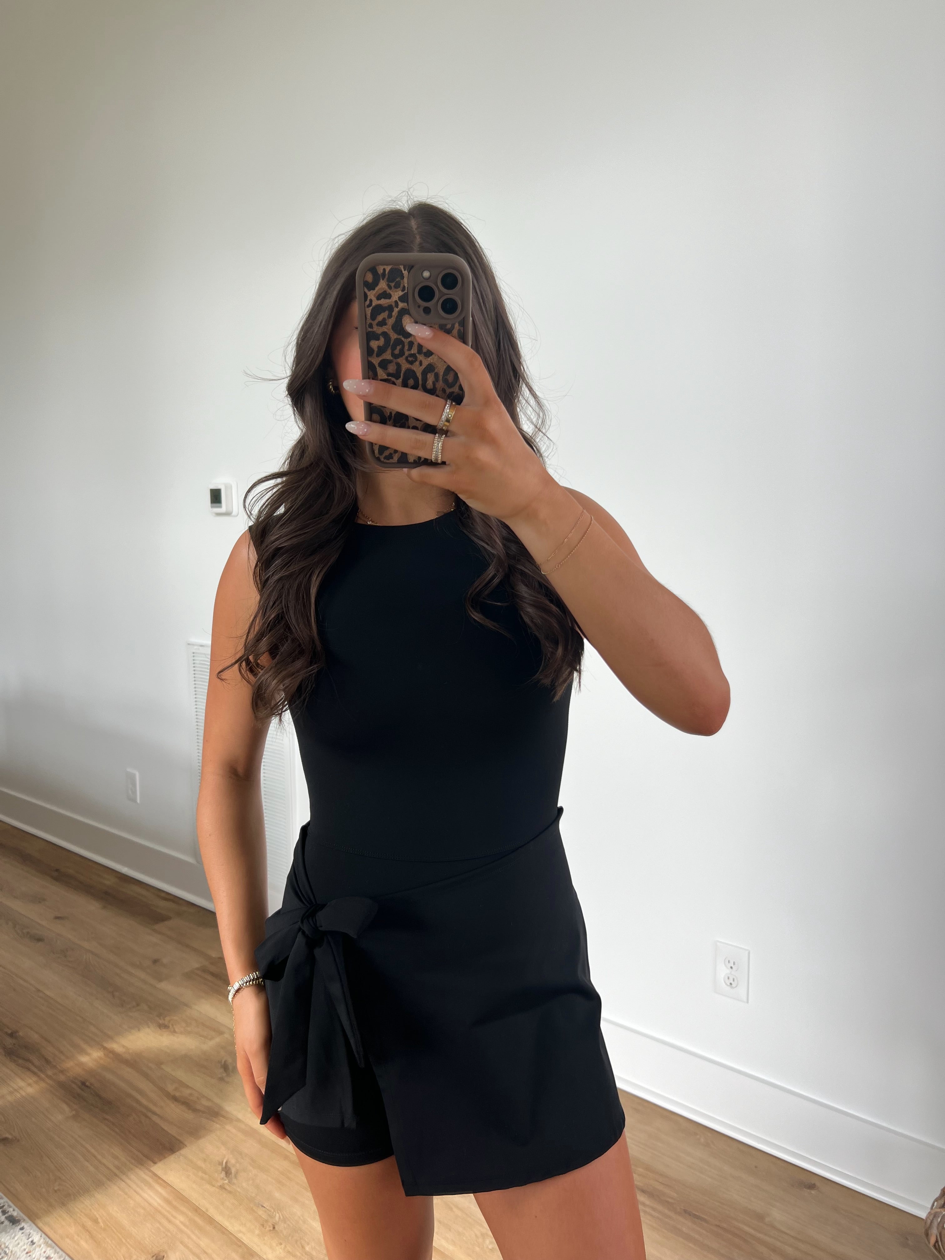 Black Wrap Athletic Dress (Restock)