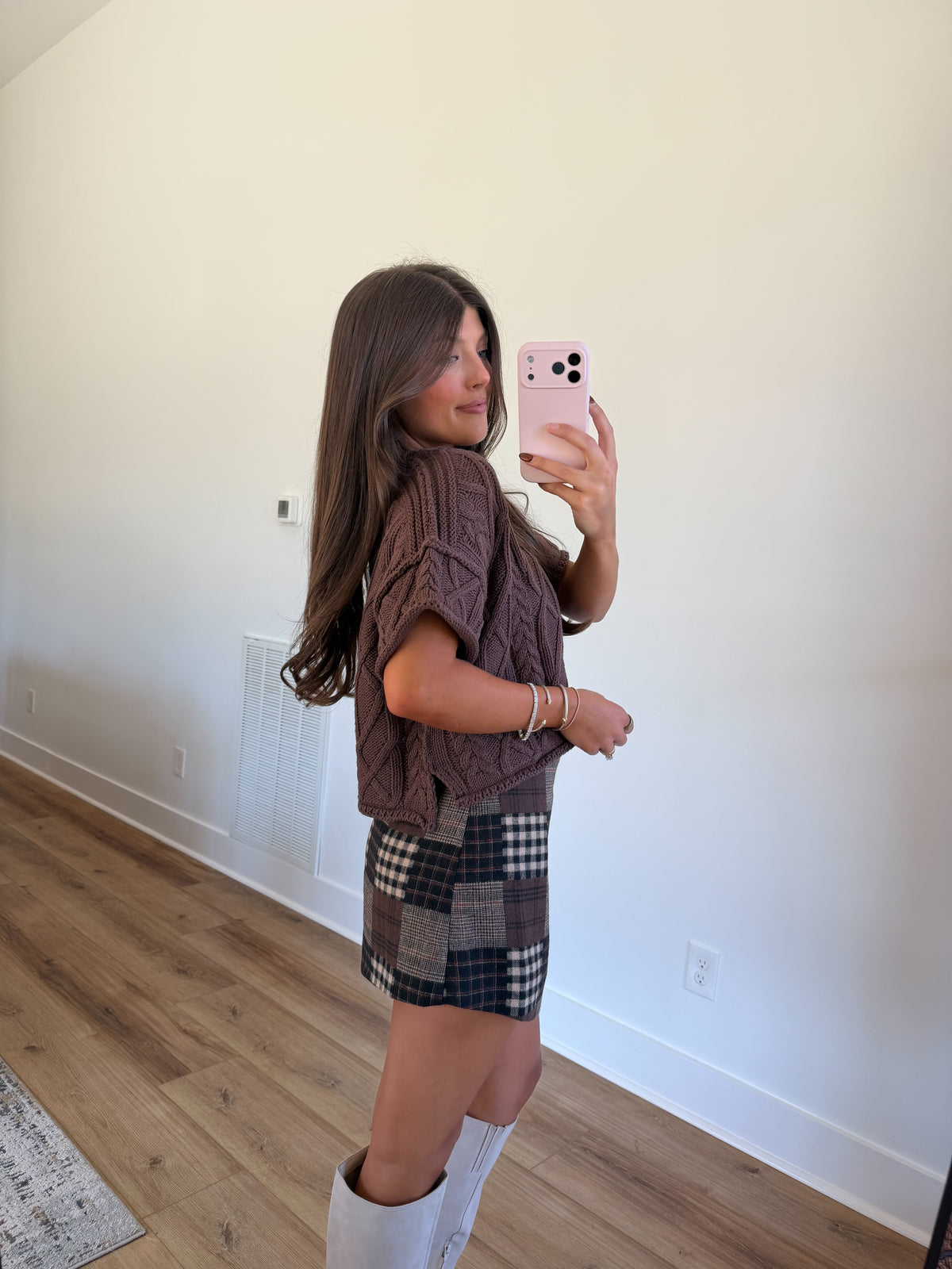 November Knit Top (Brown)