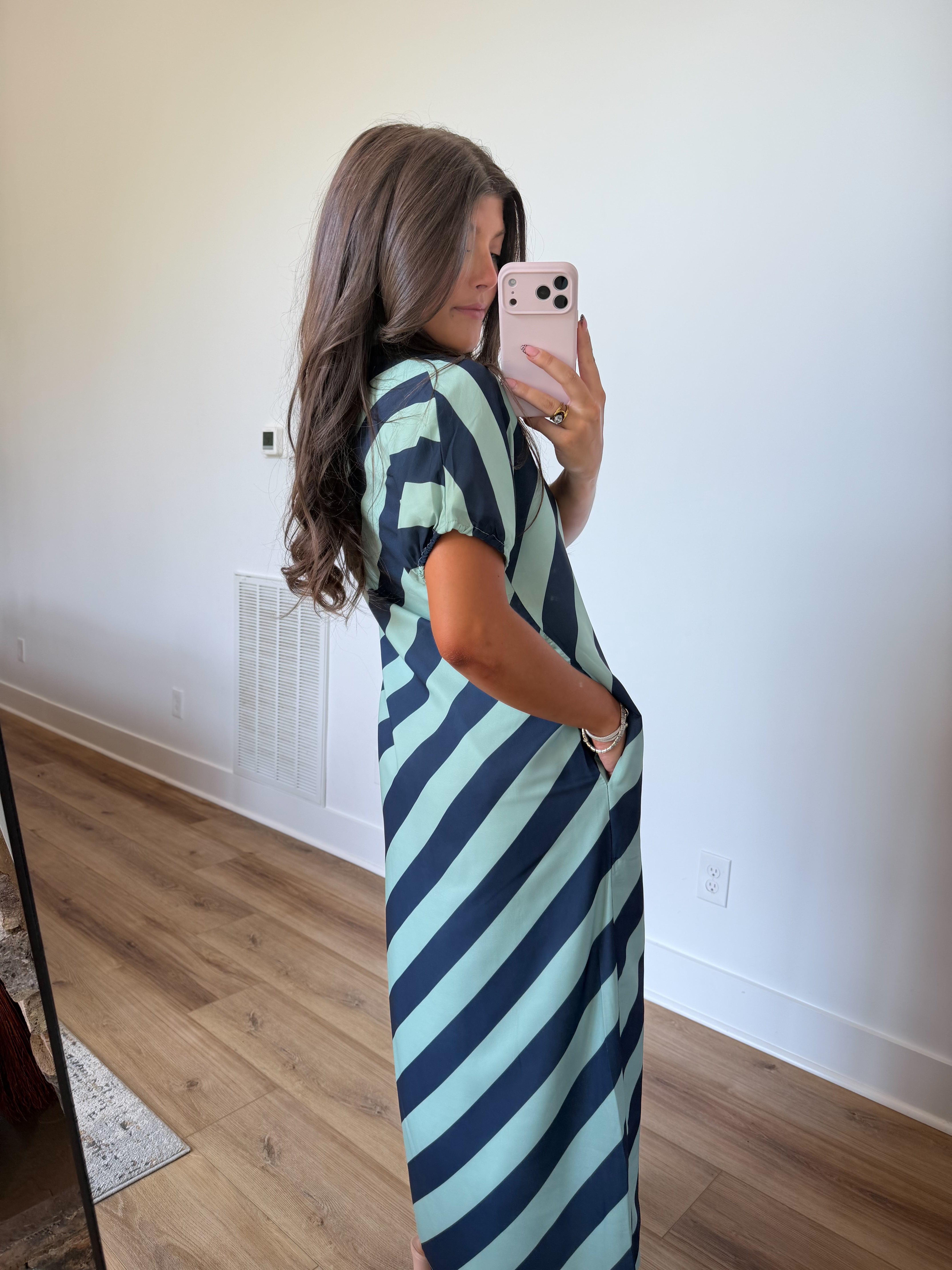 Pippa Stripe Maxi (Blue/Mint)