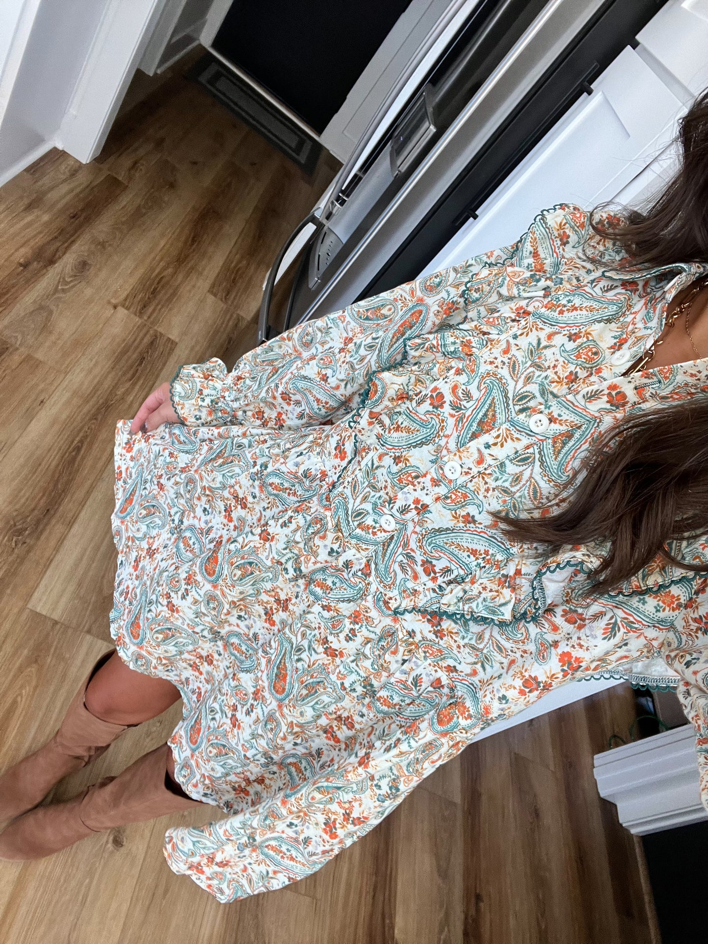 Paisley Babydoll Dress (Restock)