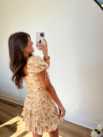 Fall Florals Ruffle Dress