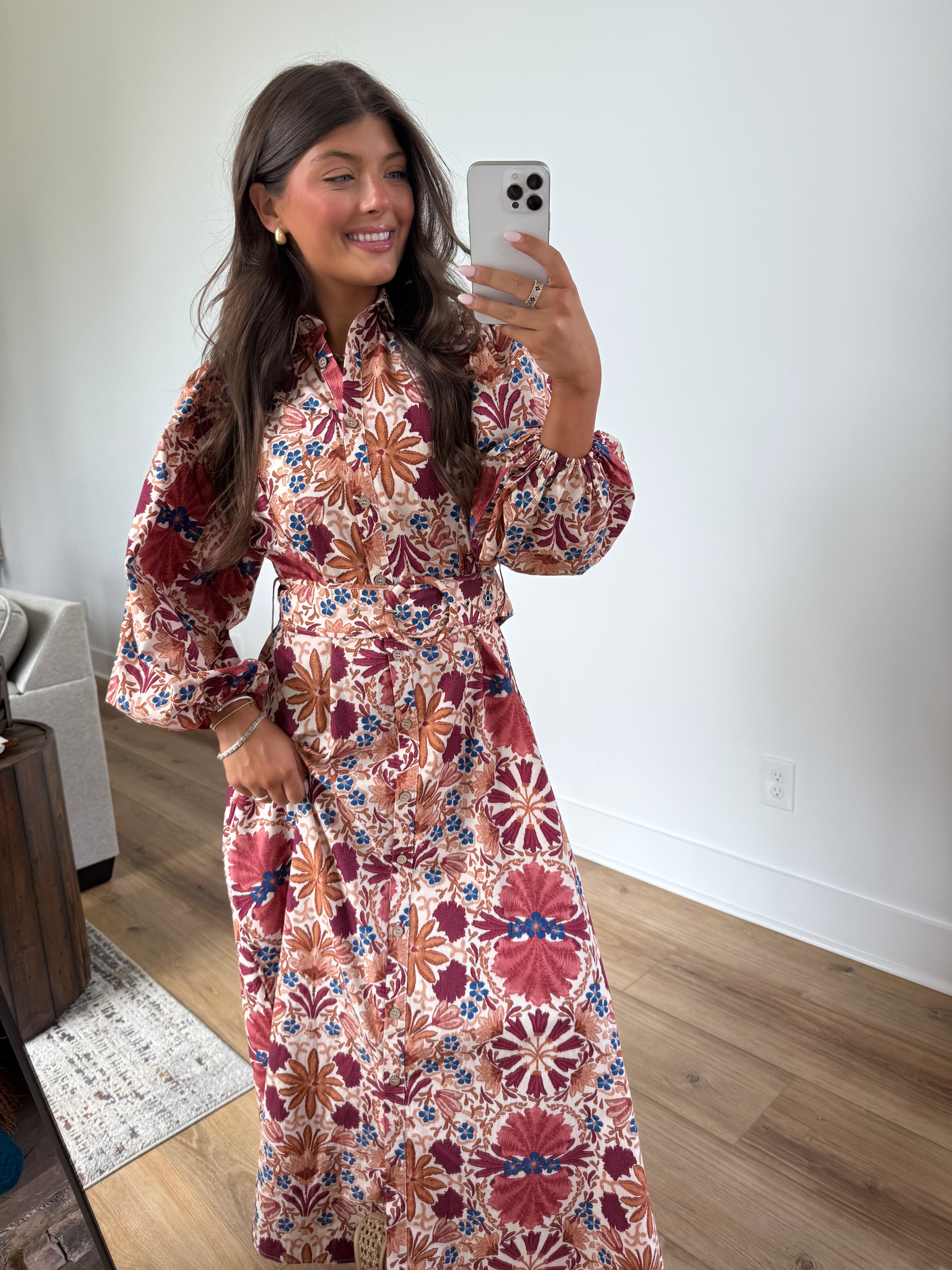 Floral Maxi Dress: Autumn Garden