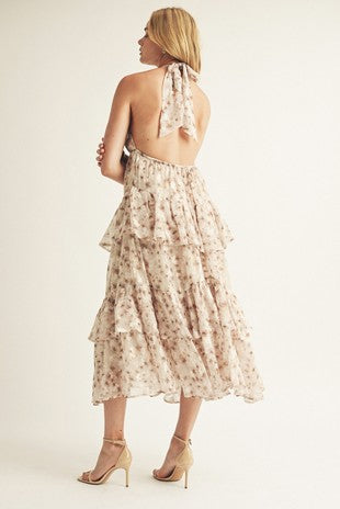 Oak & Ivory Ruffle Midi