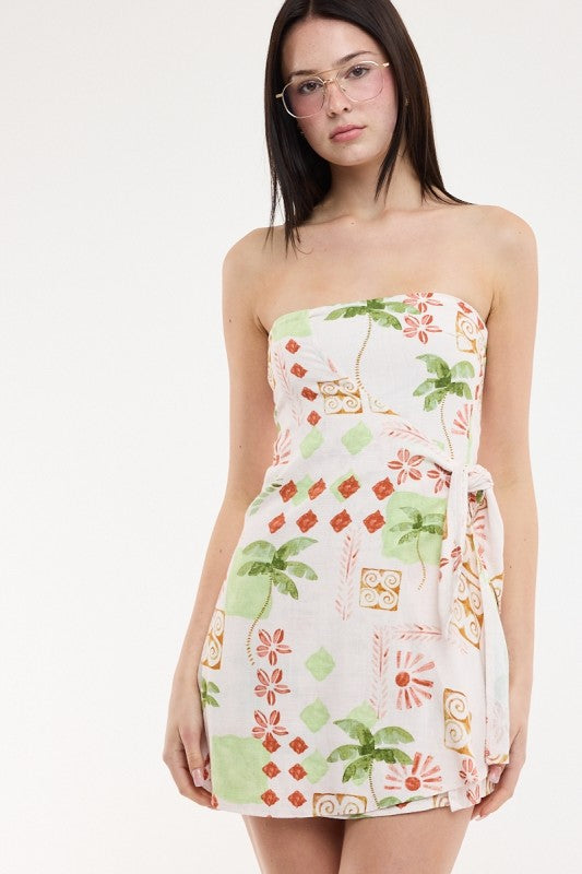 Vintage Palm Mini Dress