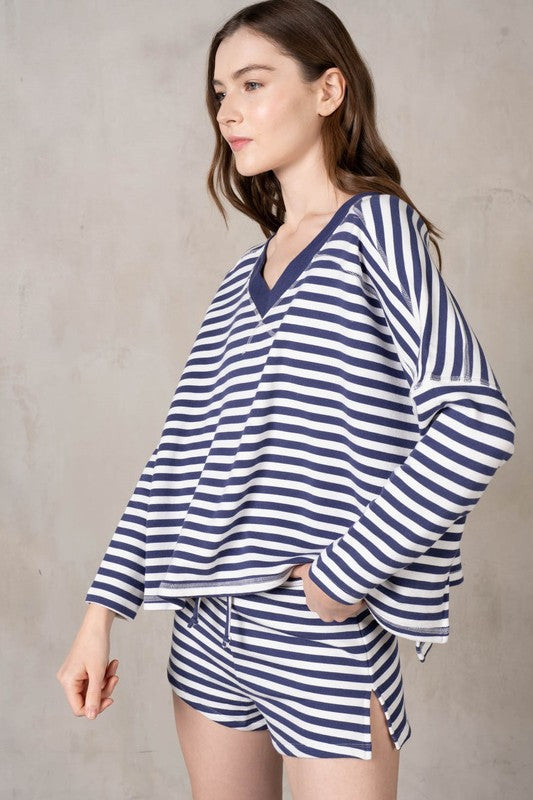 Travel Day Stripe Set (Navy)