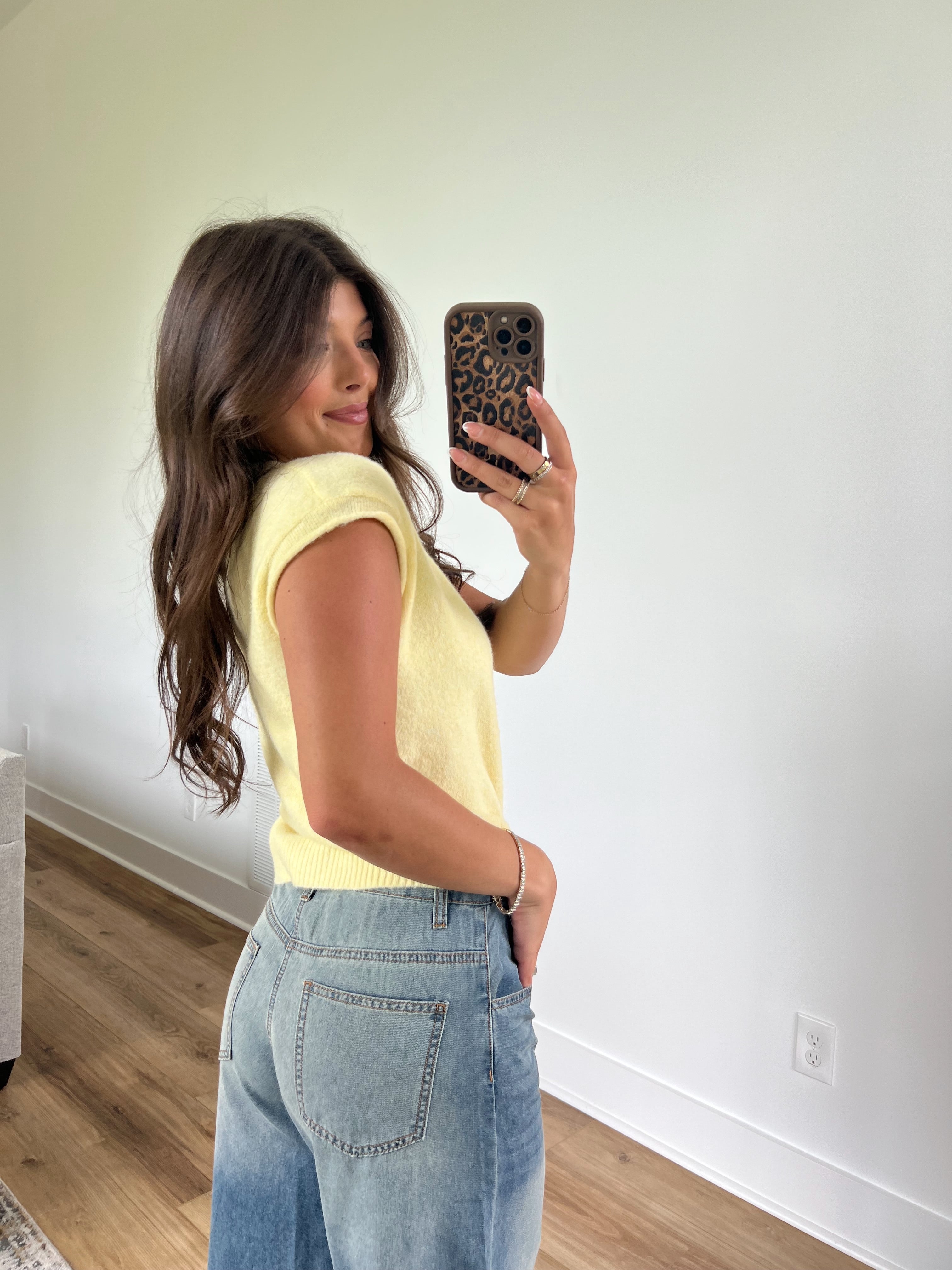 Best Dress Cardigan Vest (Yellow)