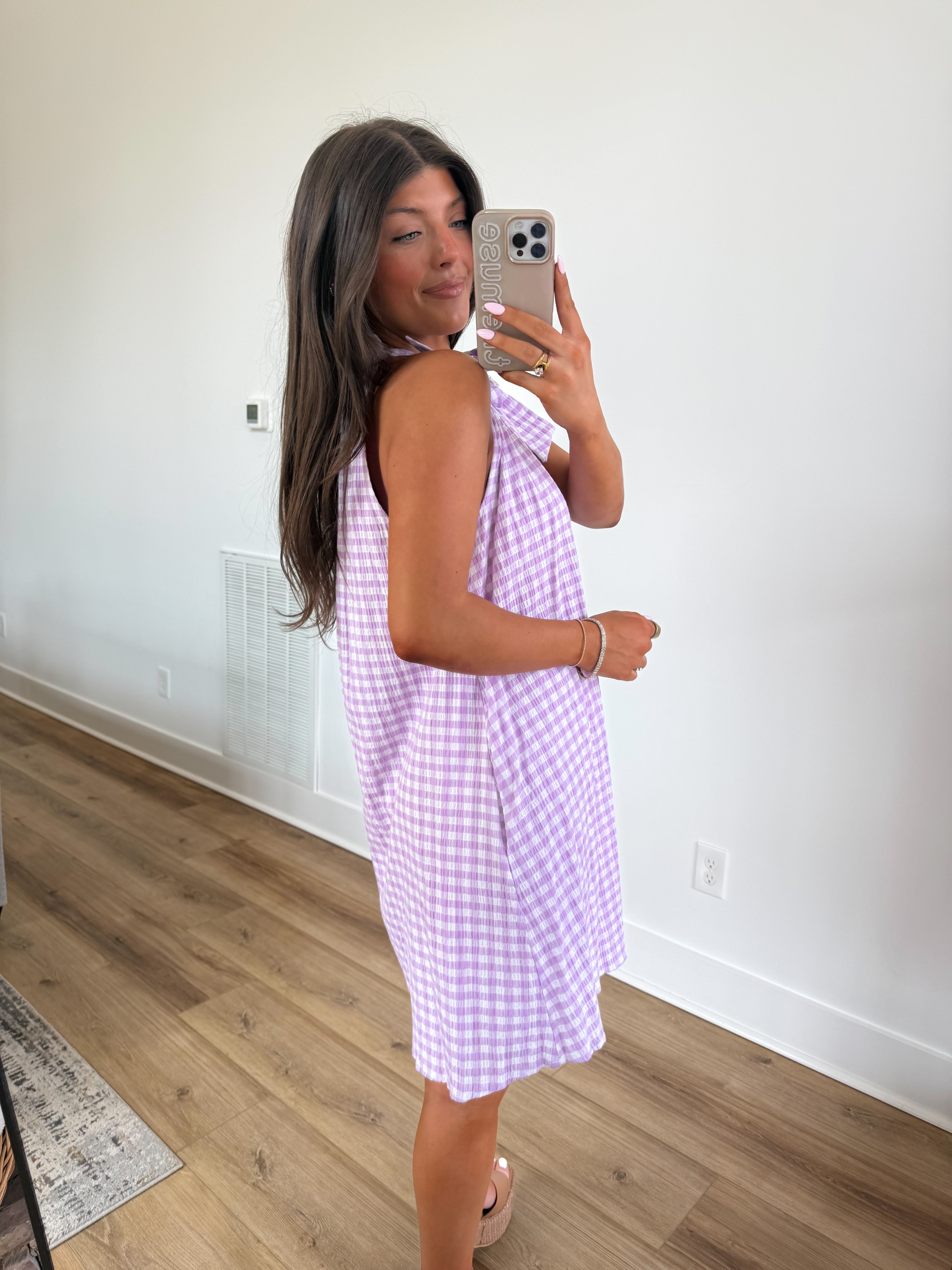 The Lavender Gingham Mini