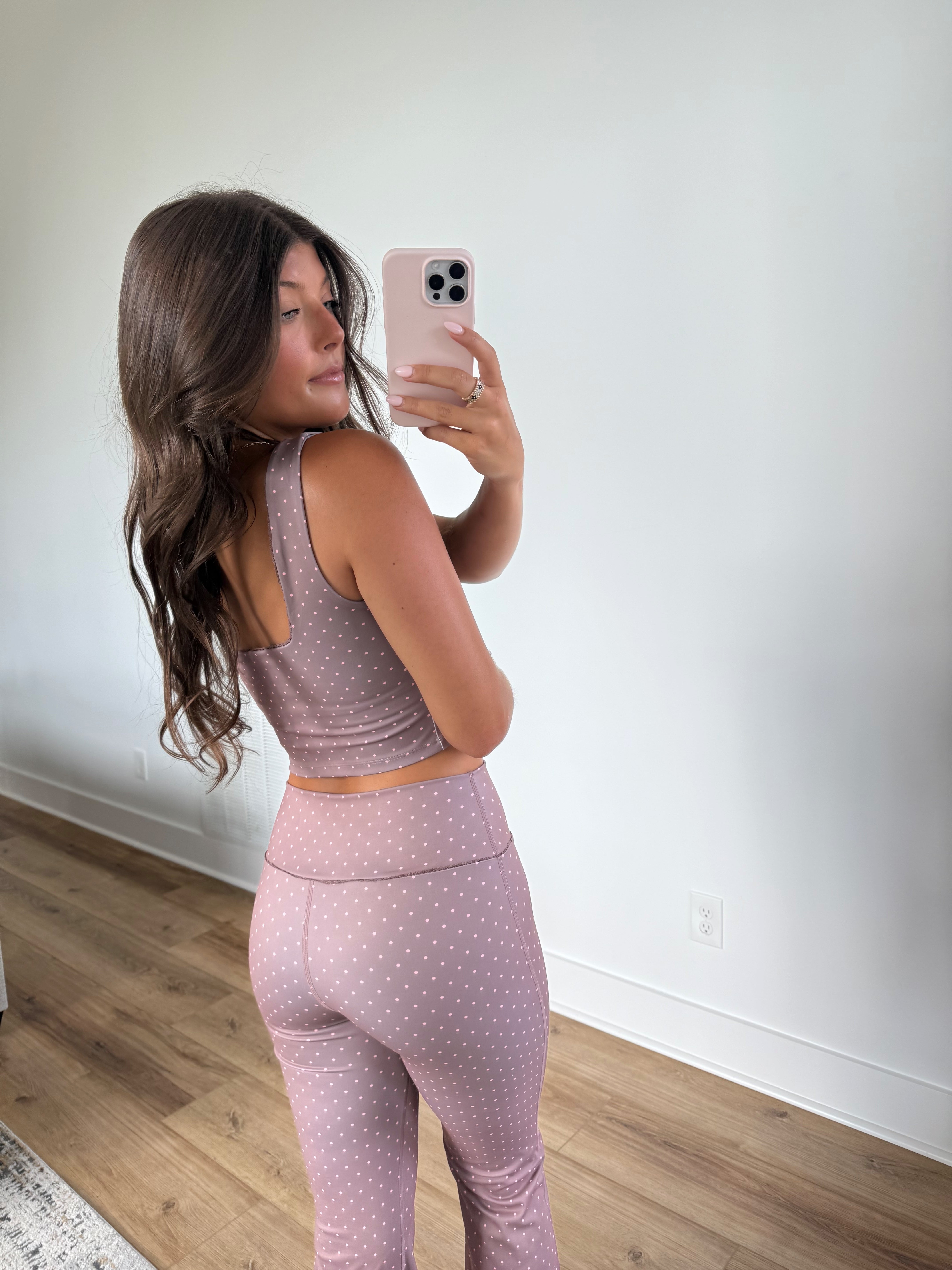 Cocoa Polka Dot Athletic Set
