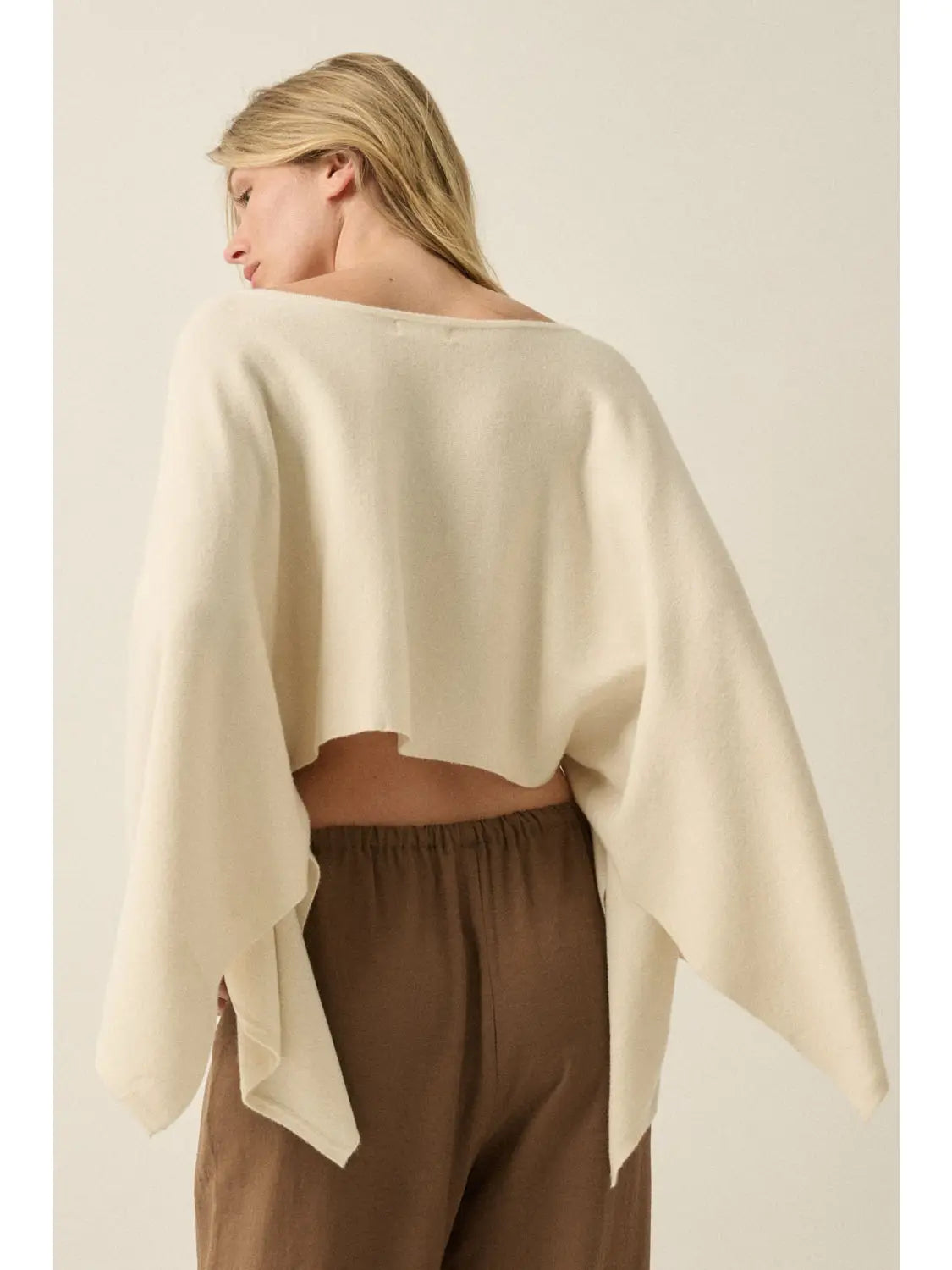 Cream Cape Top
