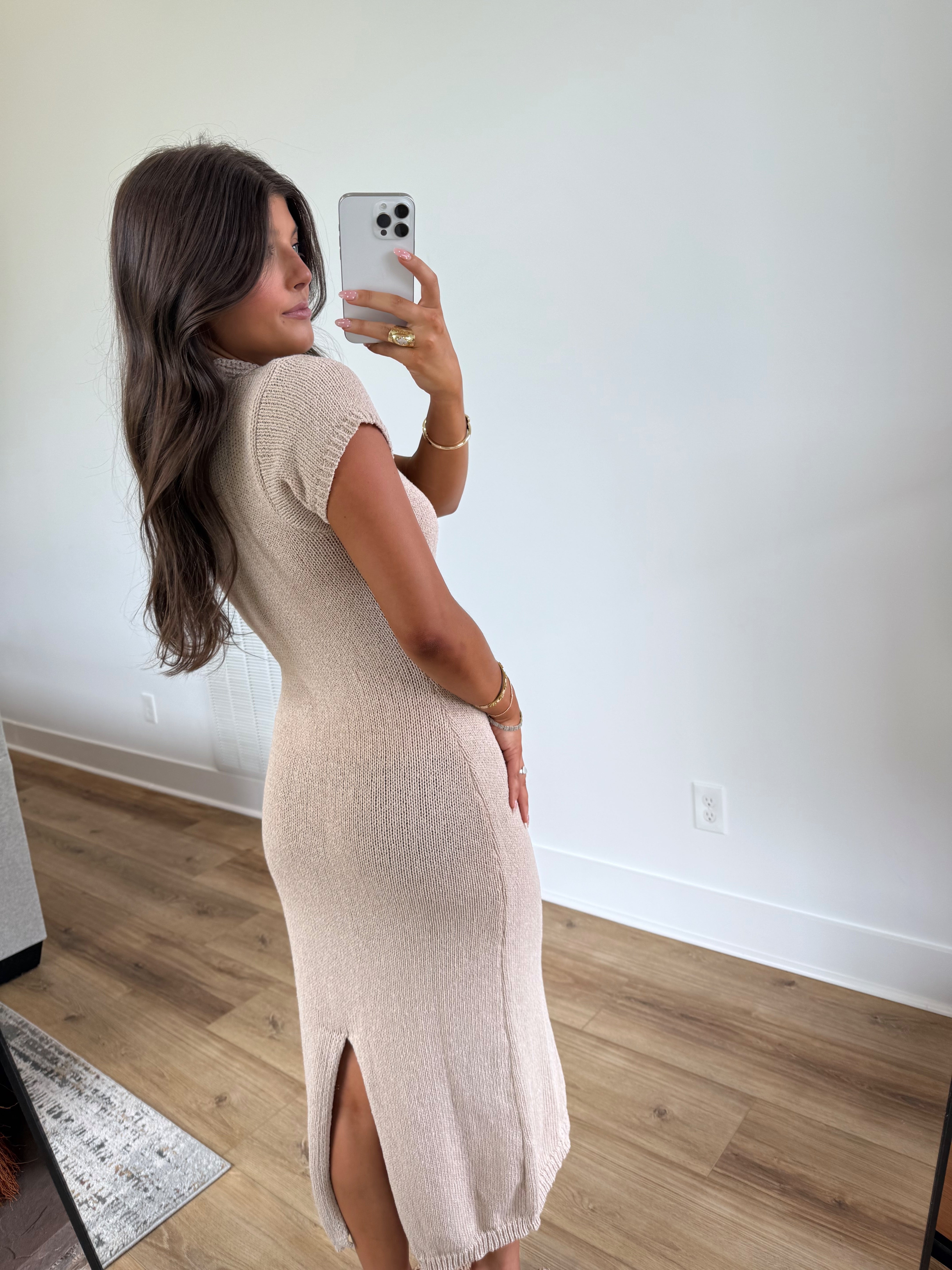 Toasted Almond Knit Dress