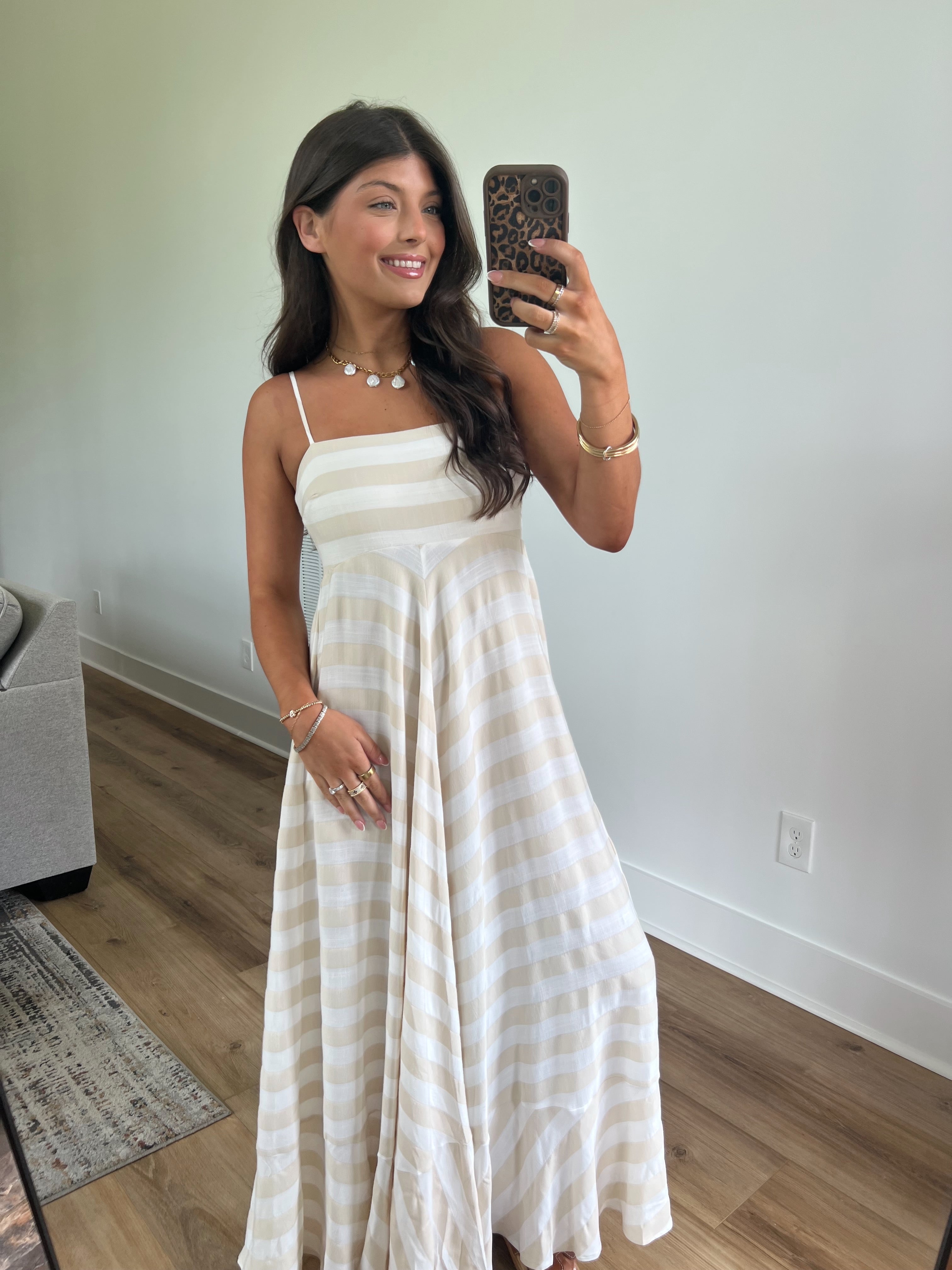 Sandy Stripes Maxi Dress