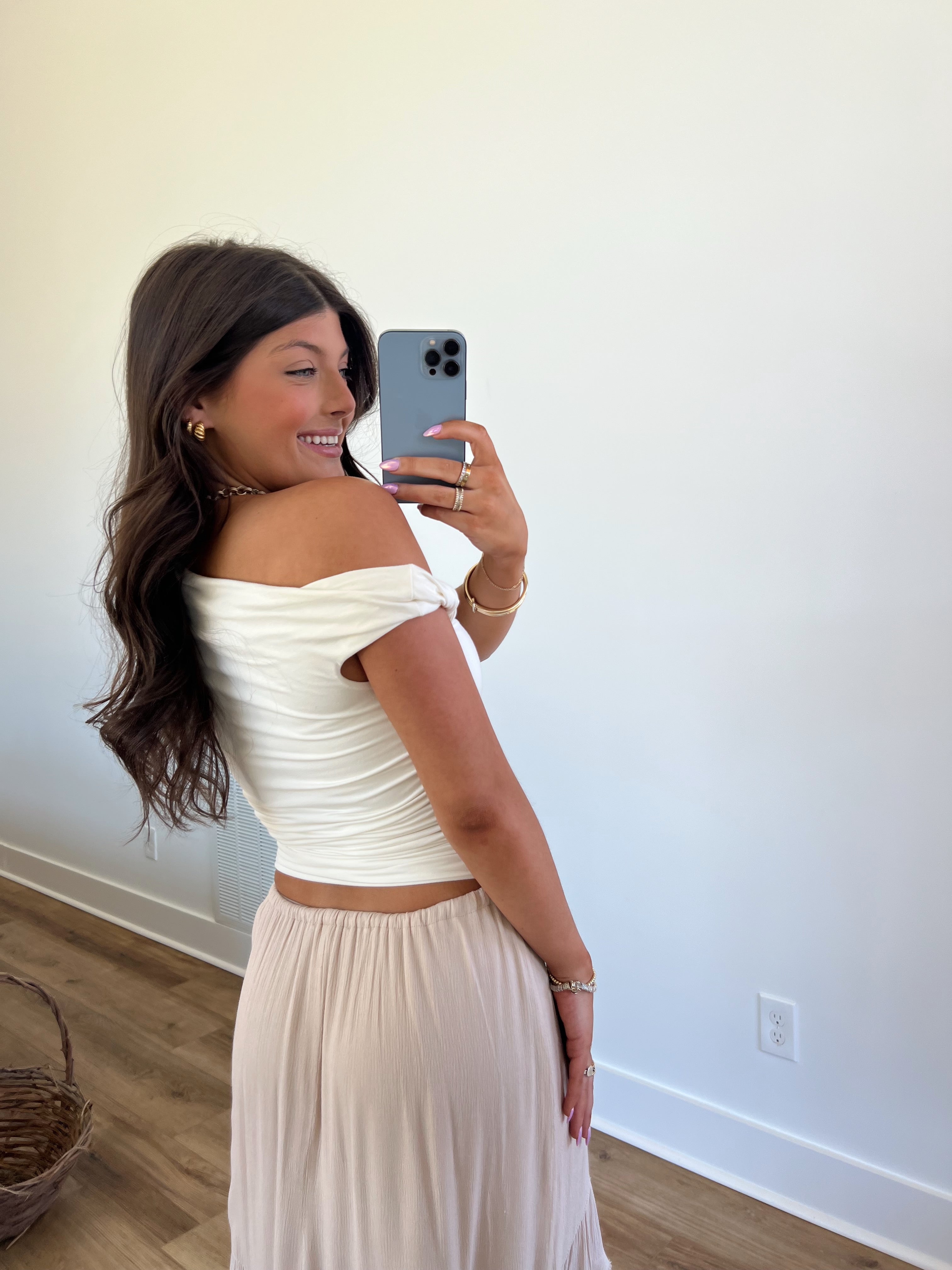 White Elevated Basic Top (Restock)