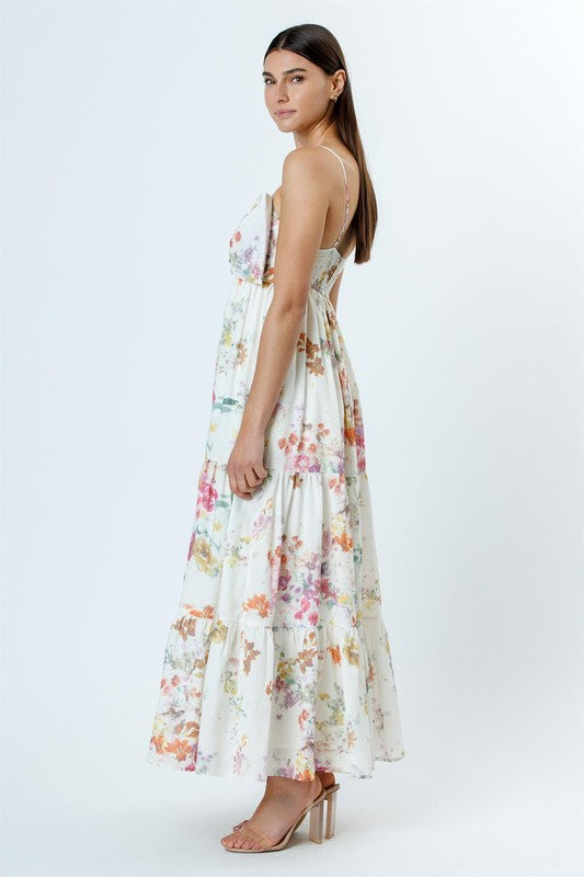 Water Color Bow Maxi
